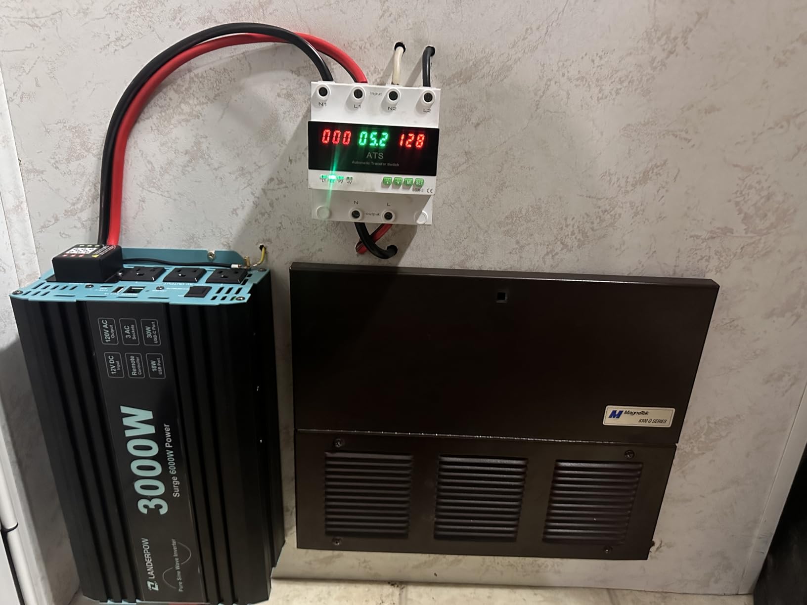 3000W Pure Sine Wave Inverter 12V DC to 120V AC 6000W Peak for RV | Power Inverters for Truck, Vehicles, Solar, Off-Grid with 3 AC Outlets, 30W USB-C, 5V/3.1A USB, Hardwire Port, Remote Control customer photo 1
