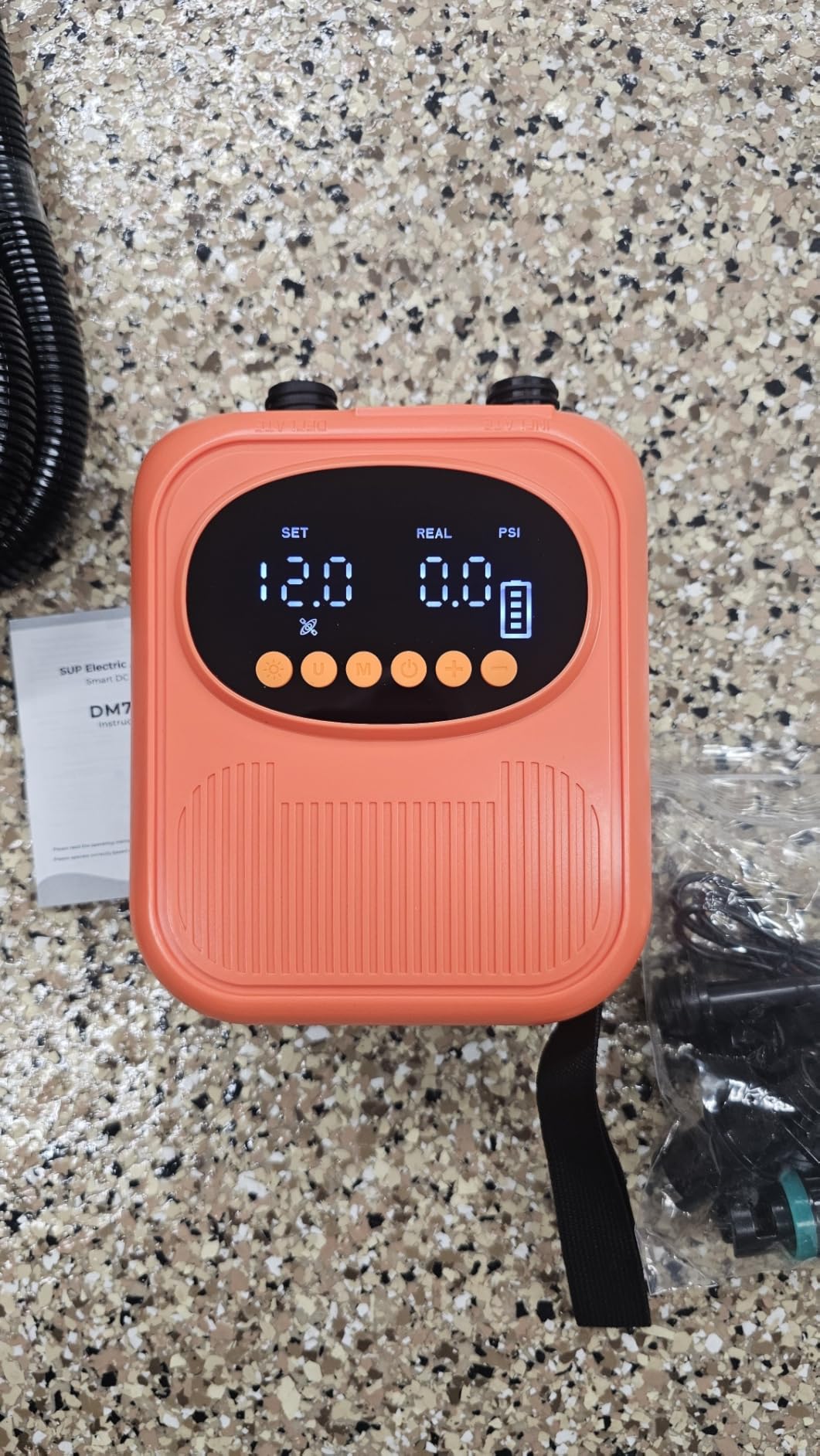 20PSI Electric Paddle Board Pump, Smart Rechargeable SUP Pump with DC 12V Car Connector, Inflation and Deflation Air Pump with Auto-Off for SUP, Kayaks, Tents, Air Mattress, Pool Floats, Inflatables customer photo 2