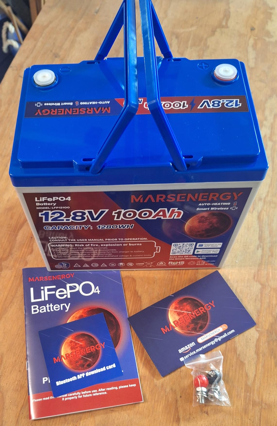 12V 100Ah LiFePO4 Lithium Battery, Bci Group 24 Size, 100A BMS customer photo 1