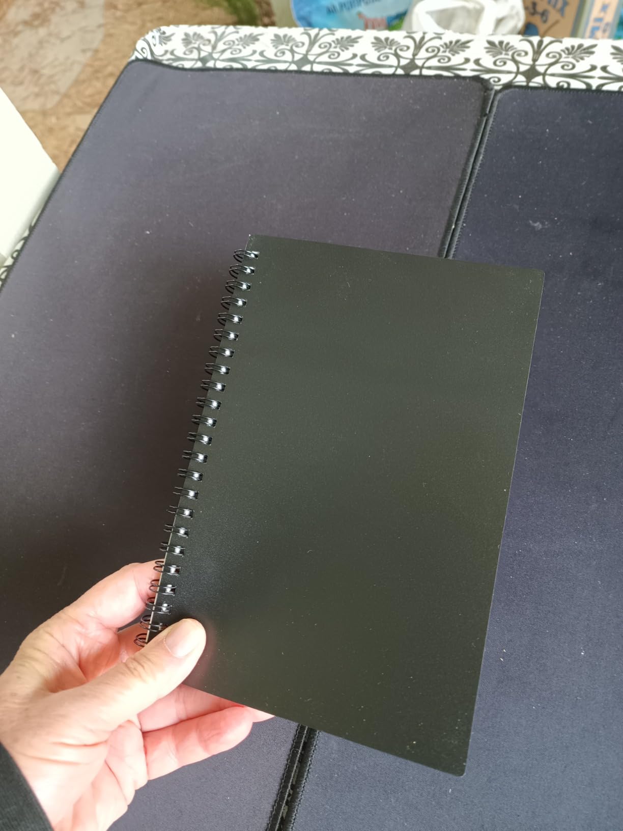 2 Pcs Stone Paper Notebook, Waterproof A5 Spiral Notepad, Black | 5.8