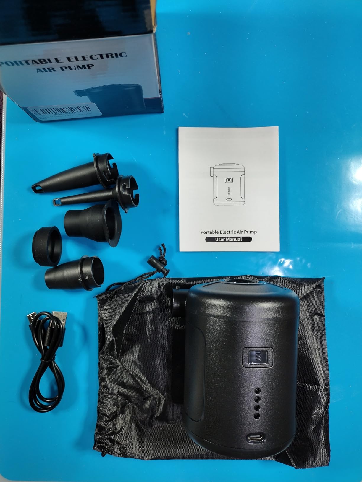 Portable Air Pump for Inflatables, Rechargeable Air Mattress Pump, 6000mAh customer photo 2