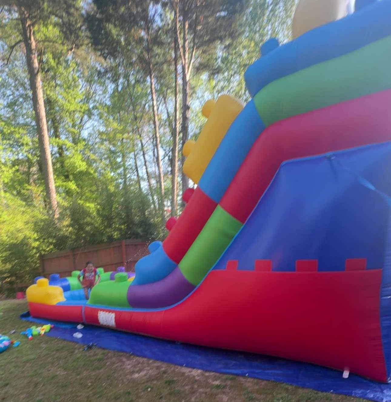 HeroKiddo 16ft Ocean Wave Commercial Inflatable Water Slide with Blower customer photo 2
