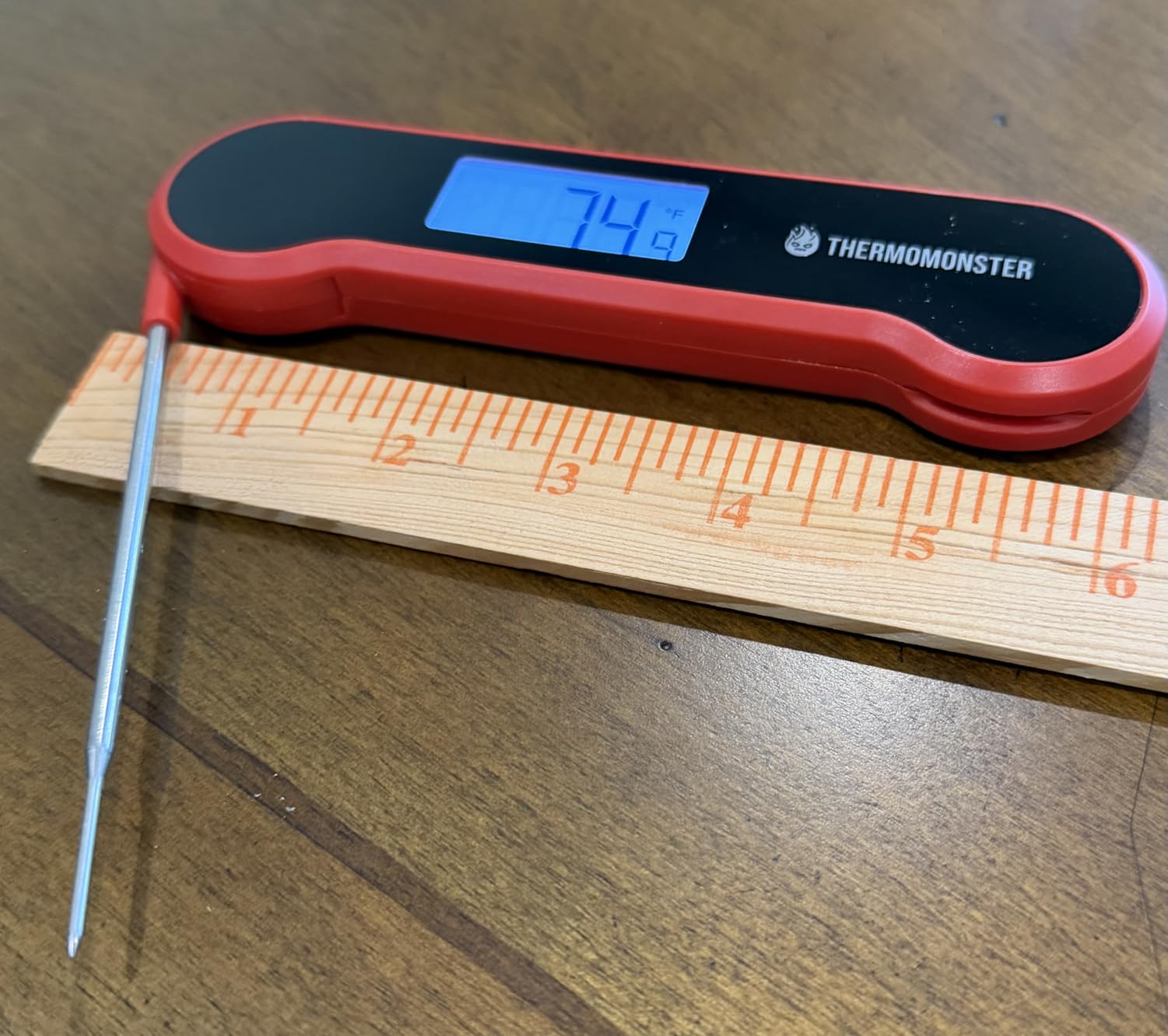 0.5 Sec Instant Read Meat Thermometer Digital for Cooking, Red | NIST ±0.5℉ Precision Food Thermometer, Kitchen Gadgets for Oven Grill Candy BBQ Accessories, Gifts for Him Dad Men Birthday customer photo 1