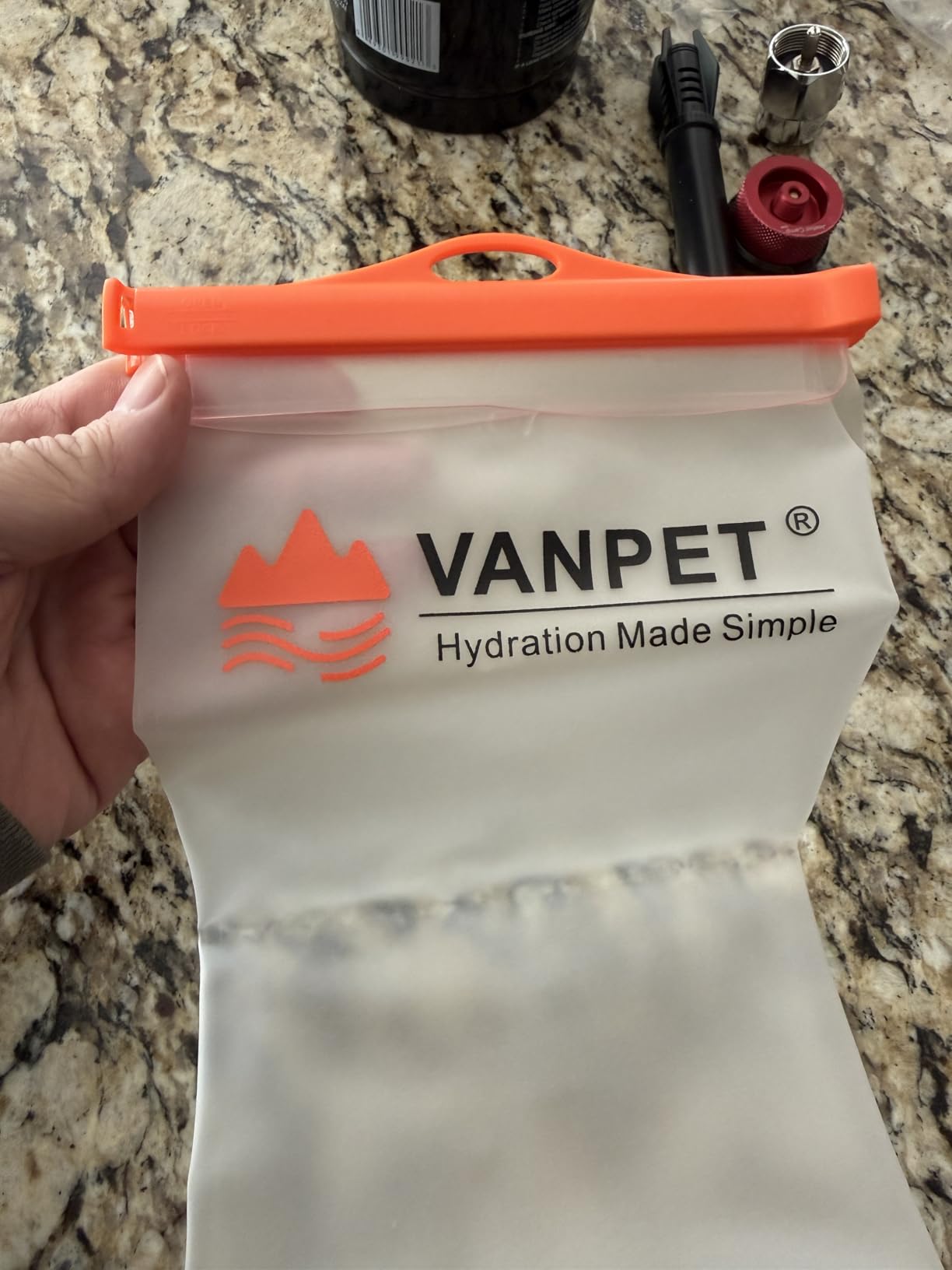 VANPET 2L&1L Water Bag Compatible with Sawyer Squeeze Water Filter, TPU, BPA Free customer photo 2