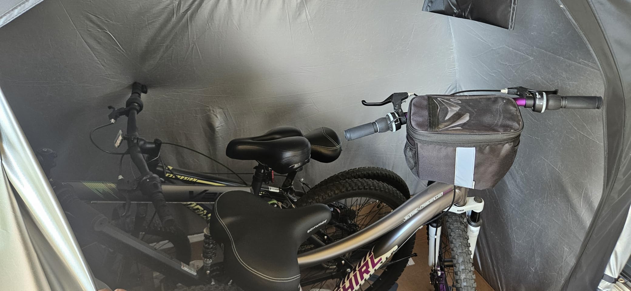 Happy Travel Bike Storage Shed Tent, Waterproof Portable Bicycle Cover Shed | 30% More Top Storage Space for 2/3/4/5 Bikes, Clips Easy Setup Outdoor Sheds Shelter for Motorcycle, Garden Tools, Lawn Mower customer photo 1
