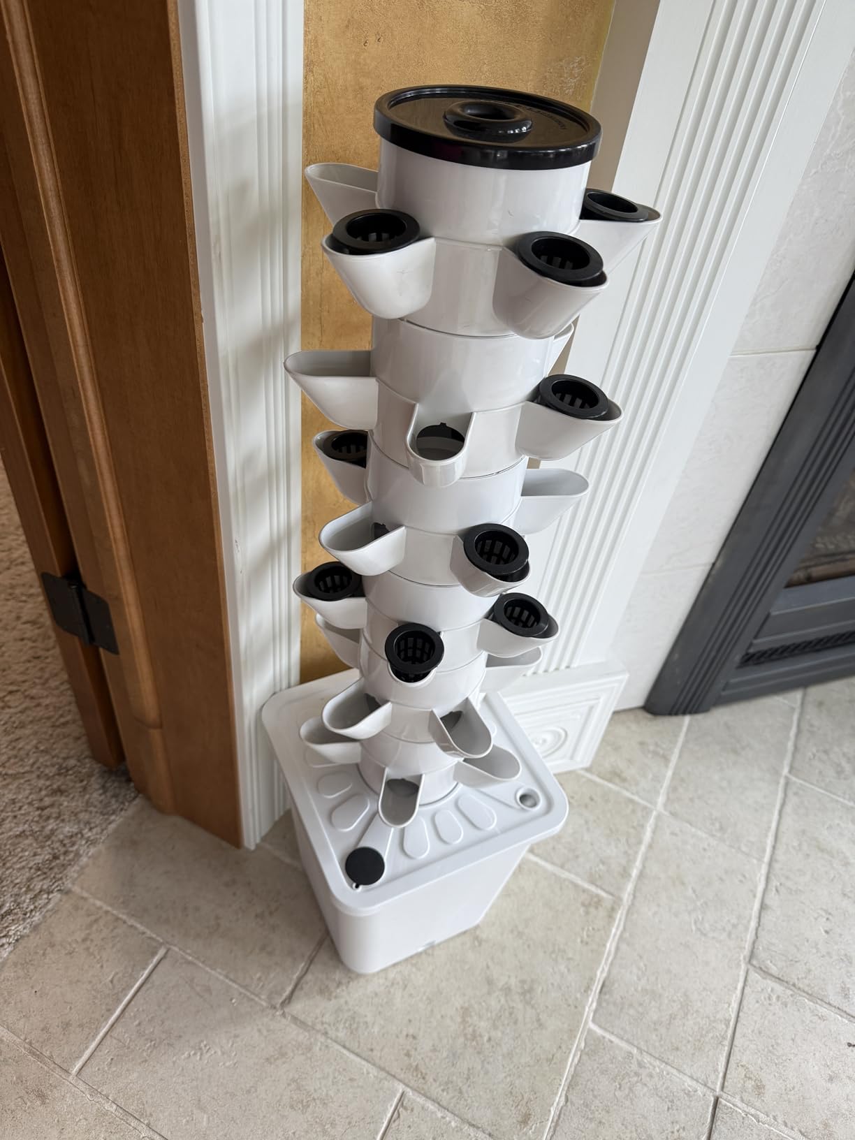Vertical Hydroponics Growing System Kit, Indoor Outdoor Gardening System Kits, Herb & Fruits Growing Hydroponic Tower, 6 Layers (36 Pods) customer photo 2