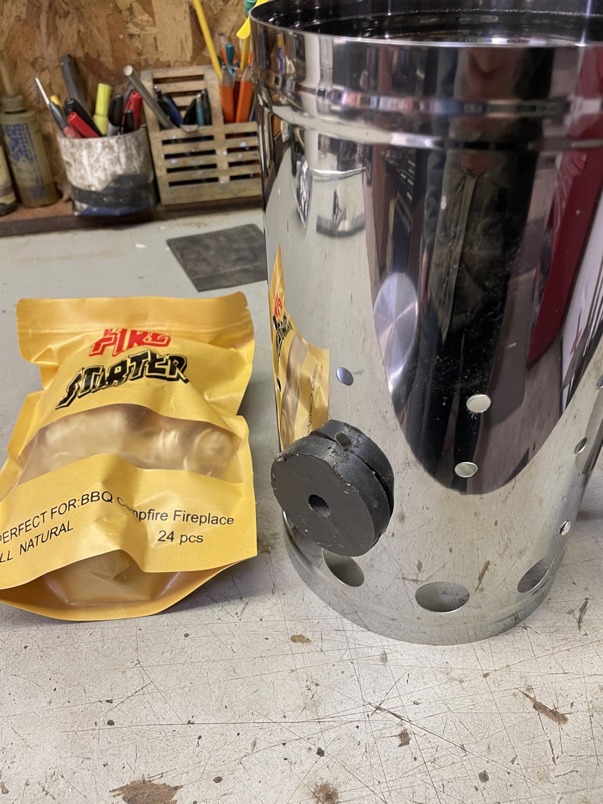 Charcoal Chimney Starter, BBQ Grill Quick Rapid Fire customer photo 1