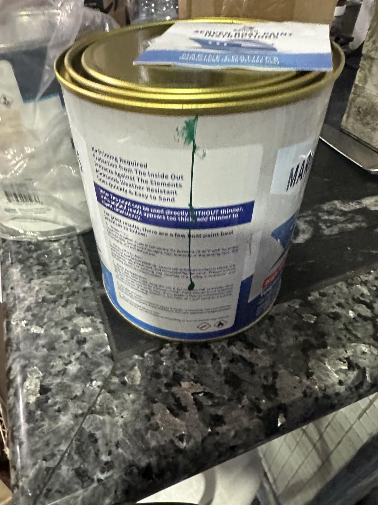 Boat Paint 35oz Gloss Red Marine Topside & Bottom Enamel, Oil-Based Epoxy for Aluminum, Fiberglass, Wood, Heavy Duty Marine Grade Hull Coating customer photo 1