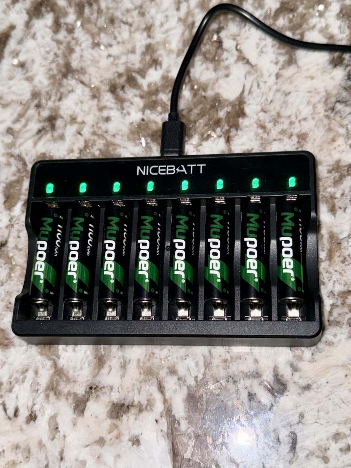 Smart 8 Bay AA AAA Battery Charger, Over-Discharge Damage Repair, USB Type-C Fast Charging for Ni-MH Ni-CD Rechargeable Batteries customer photo 2