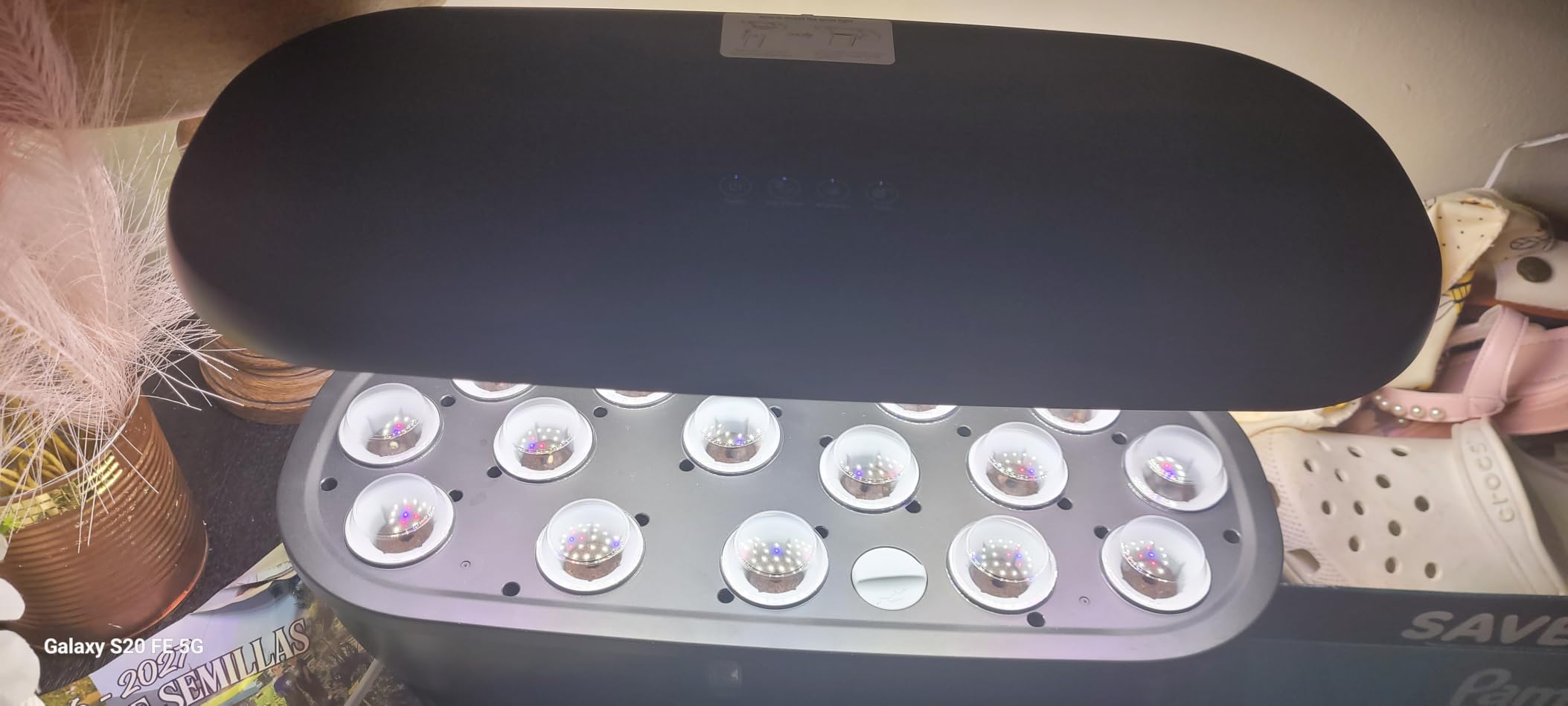 MG-15 Hydroponic Growing System Kits, Smart Indoor Garden with 24W Grow LED Light Full Spectrum, 15 Pods Herb Garden Planter Indoor Gardening for Gifts, Kitchen customer photo 2