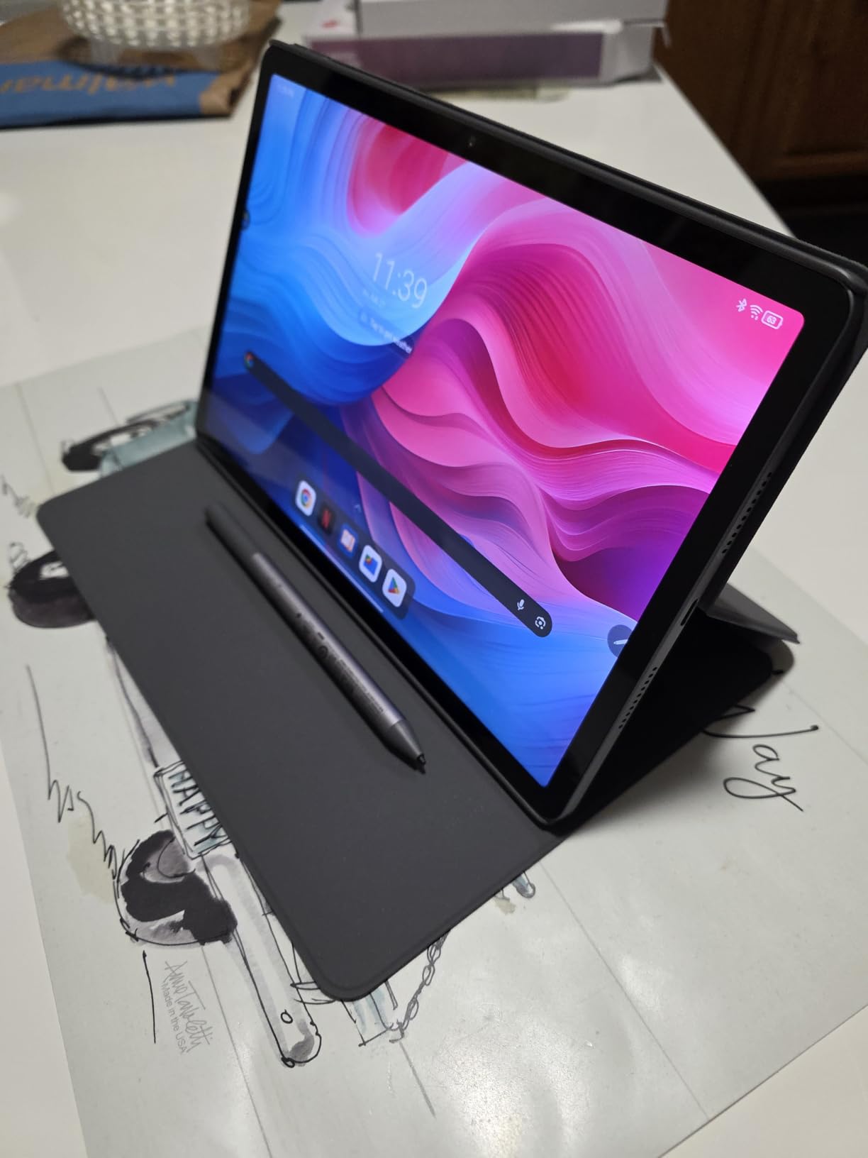 Lenovo Idea Tab - College Tablet - 11″ 2.5K IPS Touchscreen Display - 90Hz - MediaTek Dimensity 6300-4 GB Memory - 128 GB Storage - Integrated Arm Mali-G57 MC2 - Tab Pen and Folio Case customer photo 1