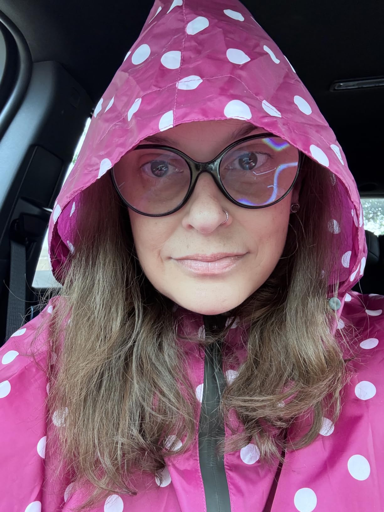 SaphiRose Adult Rain Poncho Waterproof Hooded Zipper Raincoat with Pockets customer photo 2