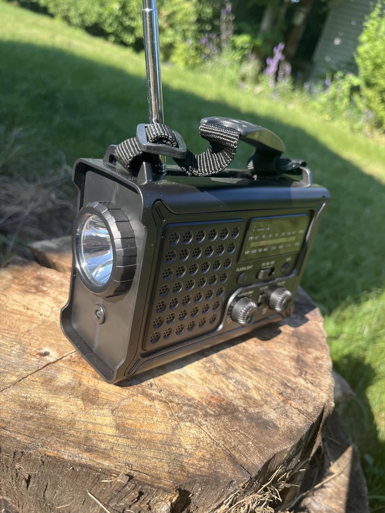 NOAA Weather Radio, 12000mAh Emergency Portable Radio, Hand Crank & Solar | AM/FM, 8500mm² Solar Panel, Rechargeable Battery, Flashlight, Reading Light, SOS and USB Charging for Camping and Emergencies customer photo 1