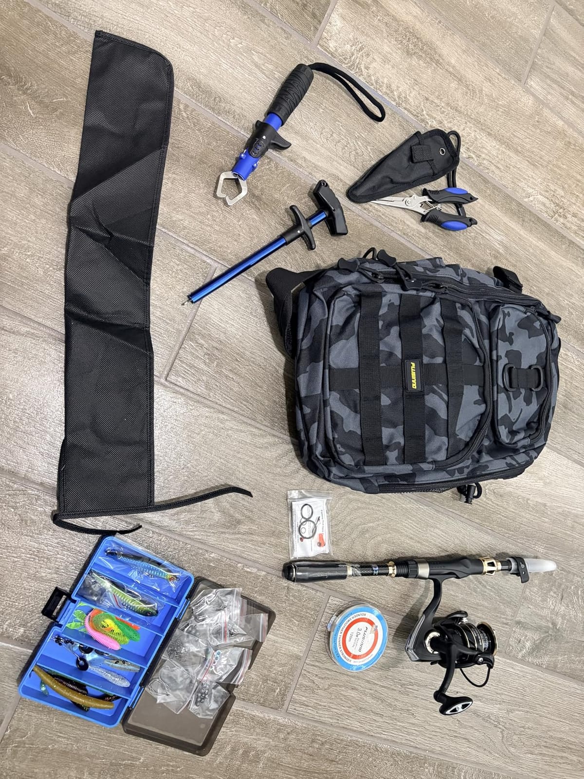 PLUSINNO Fishing Backpack with Rod & Reel Combos, Fishing Gear Kit customer photo 1