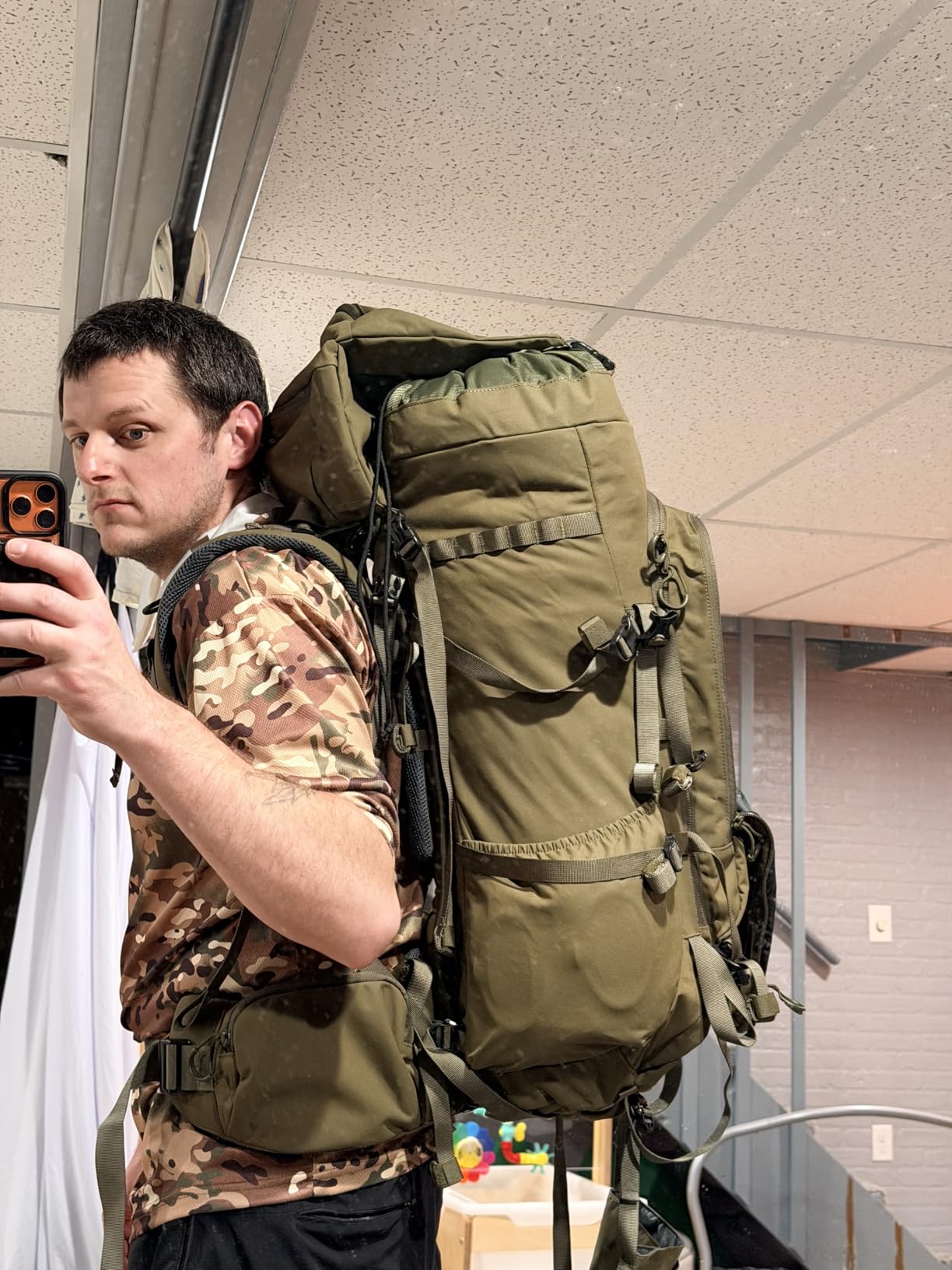 MOXULE Pro 5000 Frame Backpack - Meat Hauler Pack with Rain Cover for Outdoor- Lightweight, Green customer photo 1
