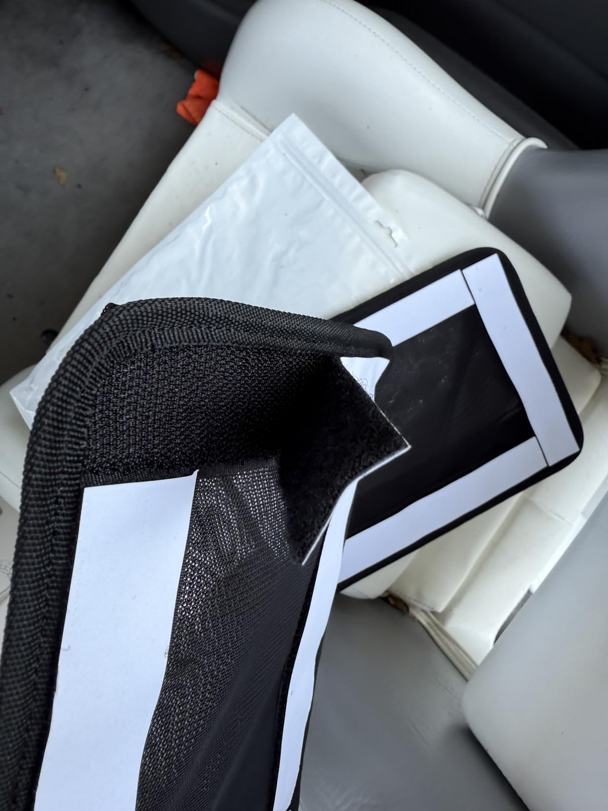 2PC Self Adhesive Boat Organizer Mesh Bag with Zipper, 10 x 7 Inch customer photo 1