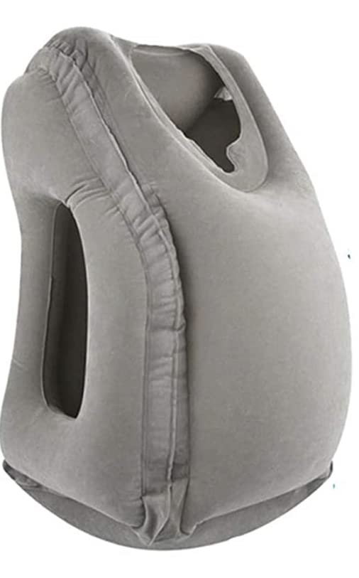 Sunany Travel Pillow, Upgraded Plane Pillow for Long Flights, Inflatable Neck Pillow Used for Airplanes,Cars,Buses,Trains,Office Napping with Eye Mask,Earplugs (Black) customer photo 2