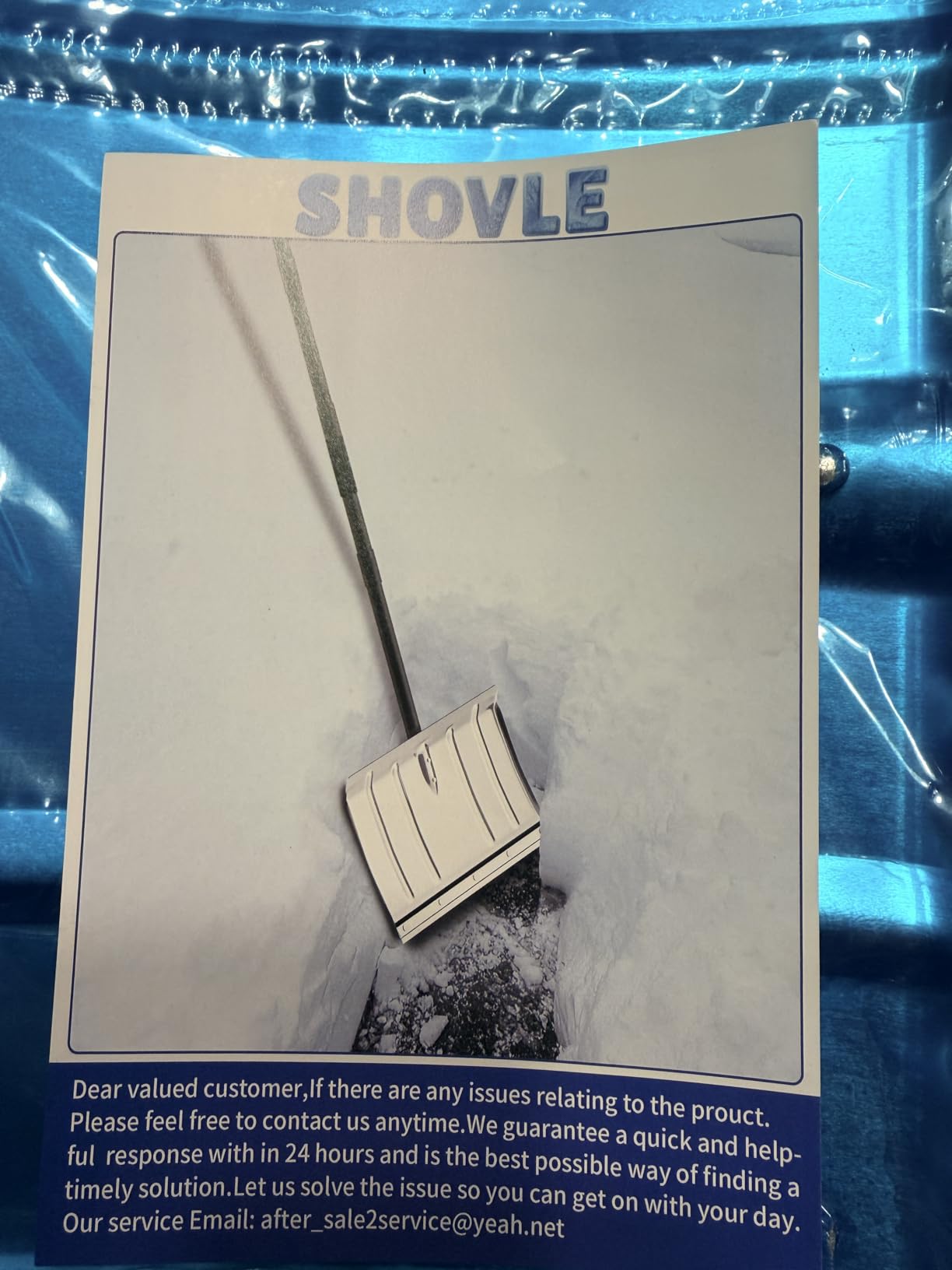 Snow Shovel for Driveway, Ergonomic Snow Pusher Shovels for Snow Removal, Winter Plow Shovels Heavy Duty with 66 in Back-Saving Long Handle, 16