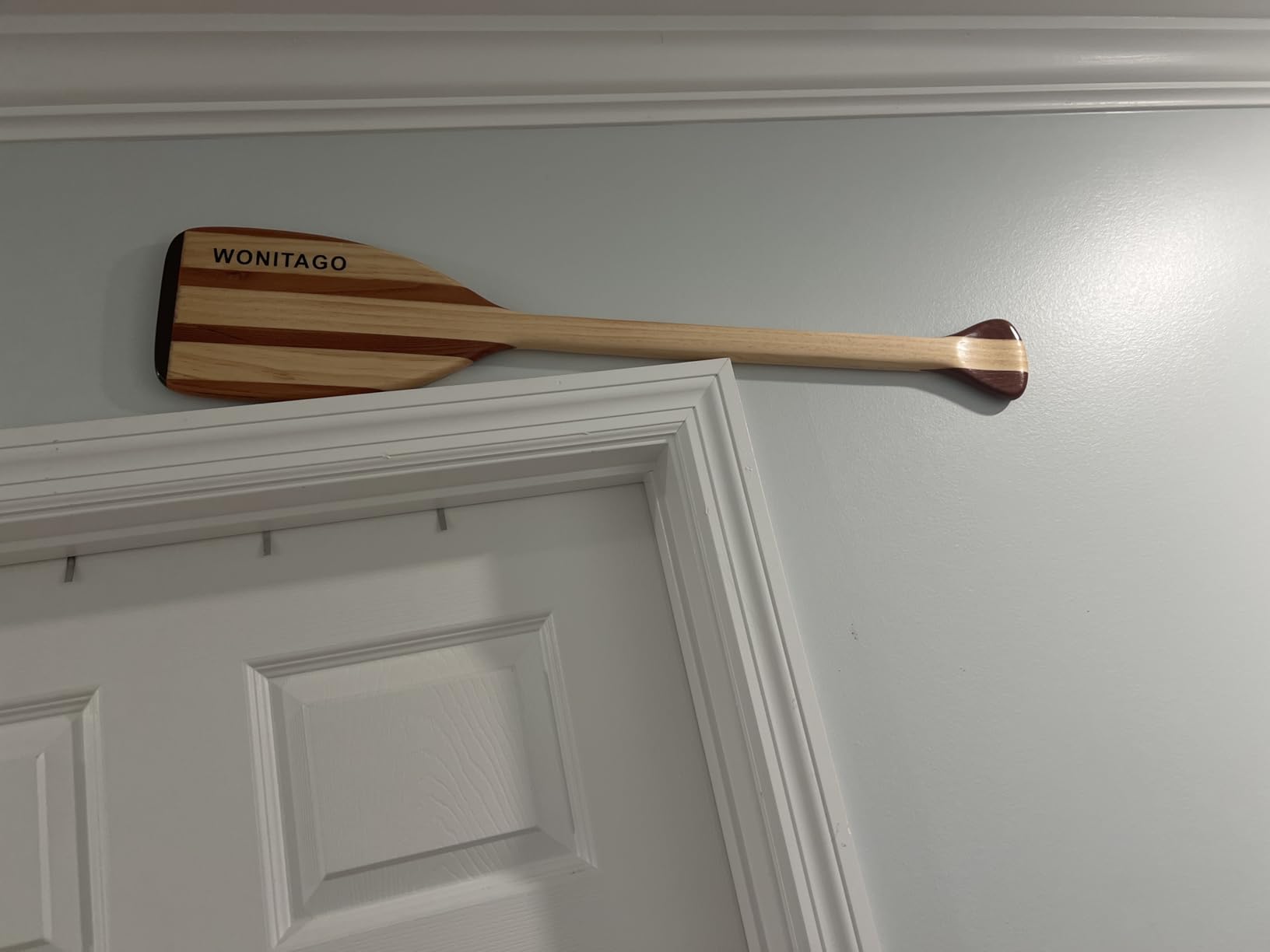 Wooden Canoe Paddle with Anti-Collision Edge, Ergonomic Palm Grip | Lightweight Wood Canoe Oar, 3 Sizes Available - 76 cm/2.5 ft, 122 cm/4.0 ft, 146 cm/4.8 ft customer photo 1