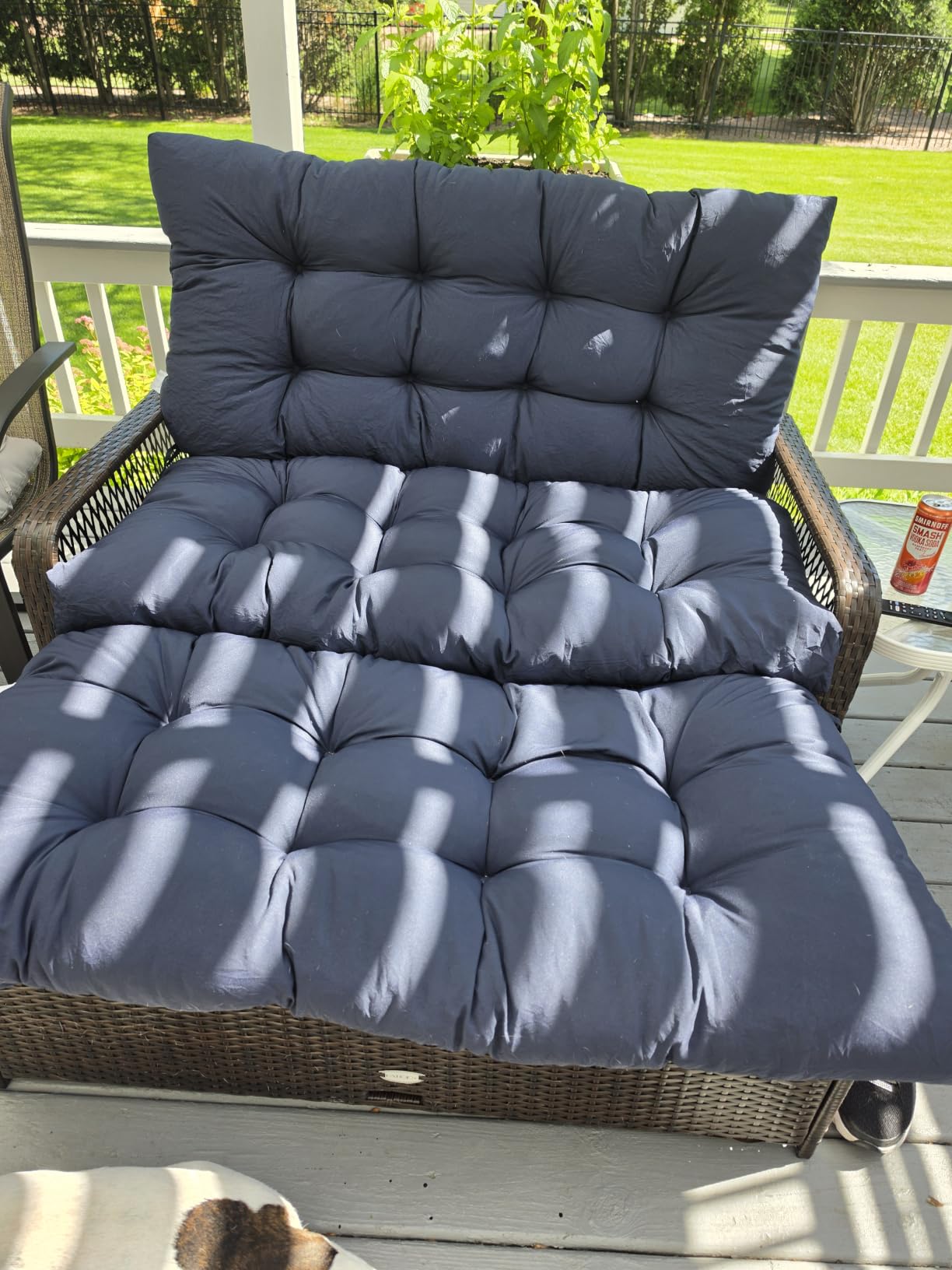 Outdoor Bench Cushion 44x22x4 Inch Loveseat Pad, Taupe customer photo 1
