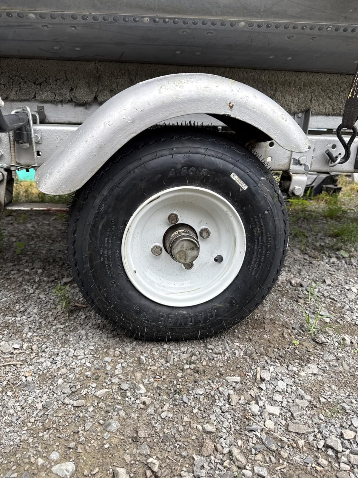 GarveeTech ST175/80D13 Trailer Tire and Wheel Assembly, 5 Lug, Set of 2 | Heavy-Duty Load Range C 6PR, White Spoke Wheel, 13 Inch Tires for Utility/Boat/Camper Trailers customer photo 1