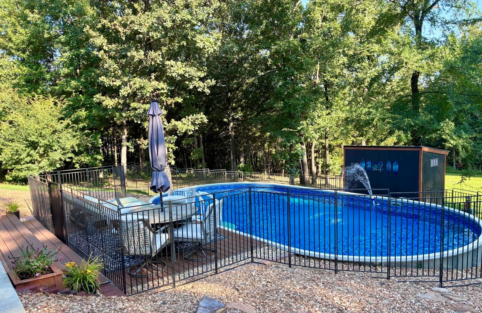 40in H x 110ft L Black-Silver Removable Pool Safety Fence customer photo 2