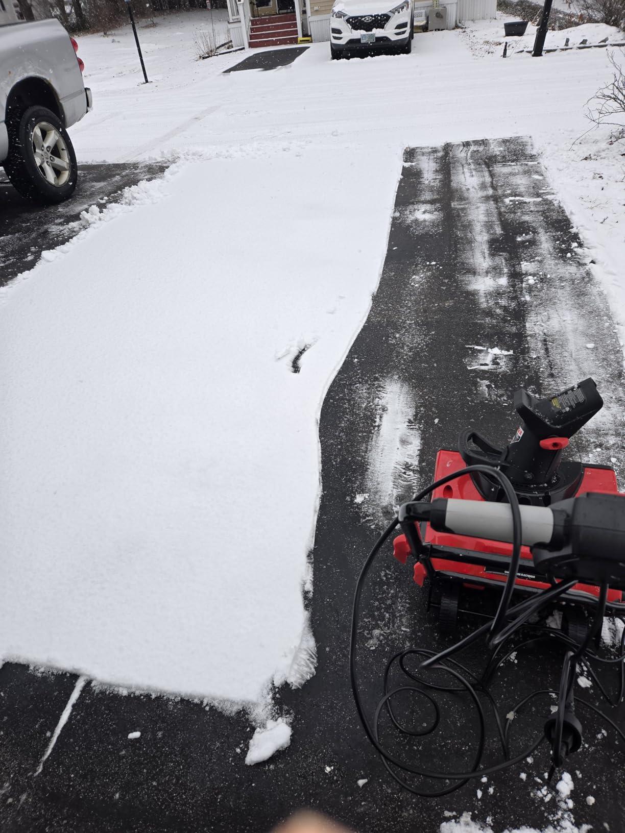 PowerSmart Electric Snow Blower, 21-Inch Corded Snow Thrower, 15-Amp, with LED Light for Yard Driveway Deck customer photo 2