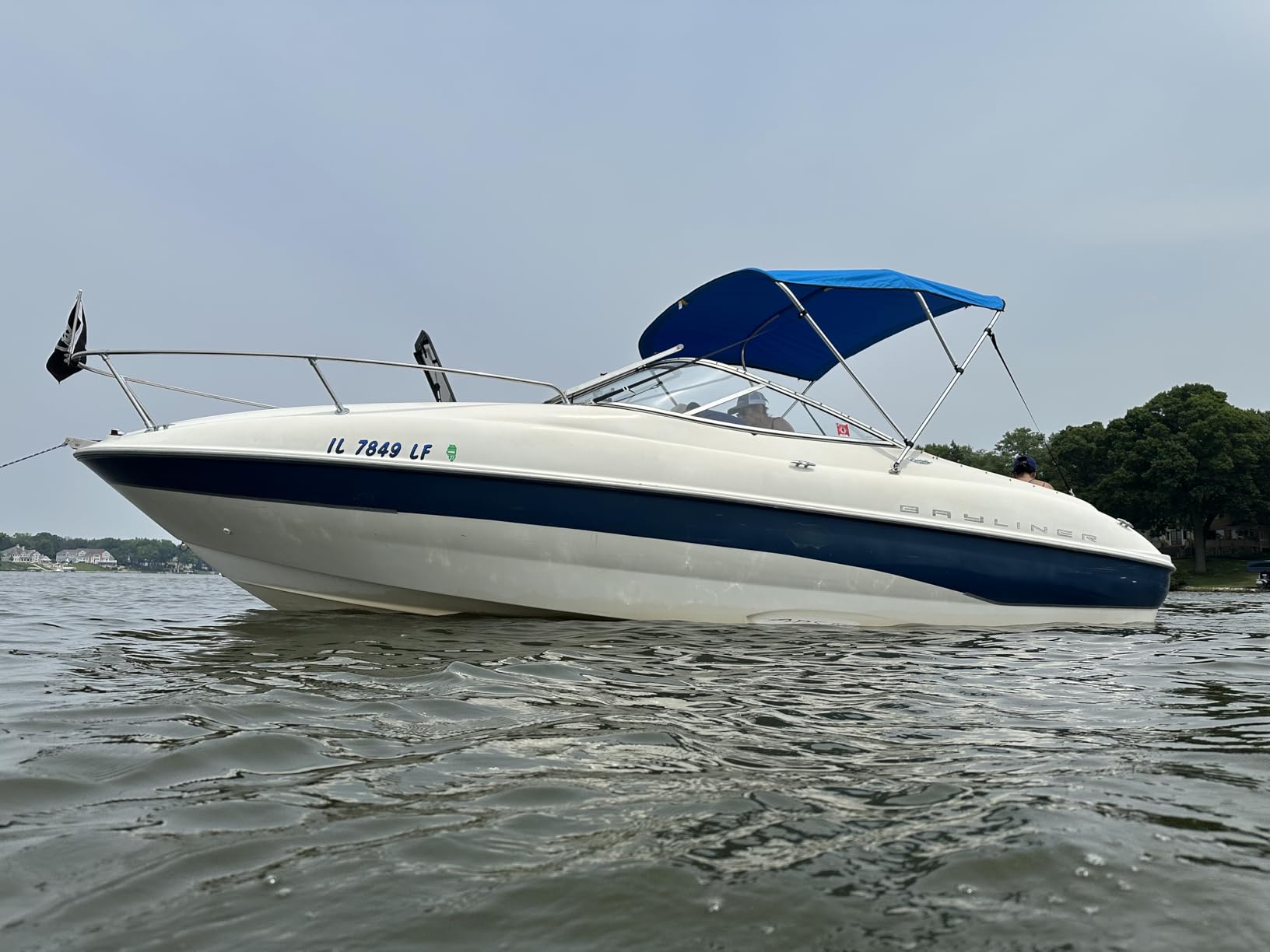 KAKIT 3 4 Bow Bimini Tops for Boats with Mesh Sides Heavy Duty Cover Adjustable 4 Straps Zippered Storage Boot customer photo 1
