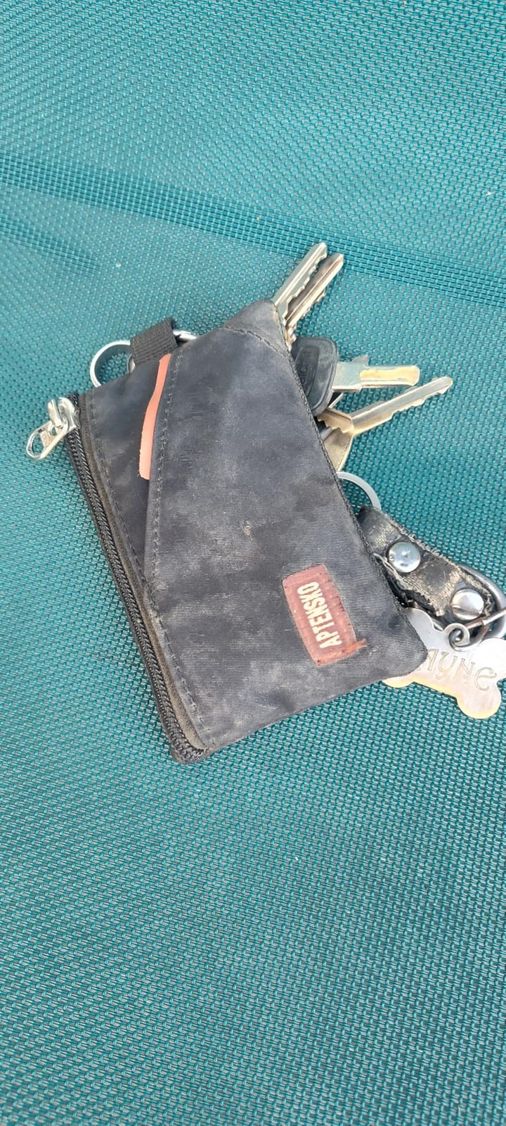 RFID Blocking Travel Wallet with Adjustable Lanyard, Small Nylon Zipper Pouch and Badge Holder for ID, Credit Cards, Cash, Keys, Commuters (AmyGreen) customer photo 1