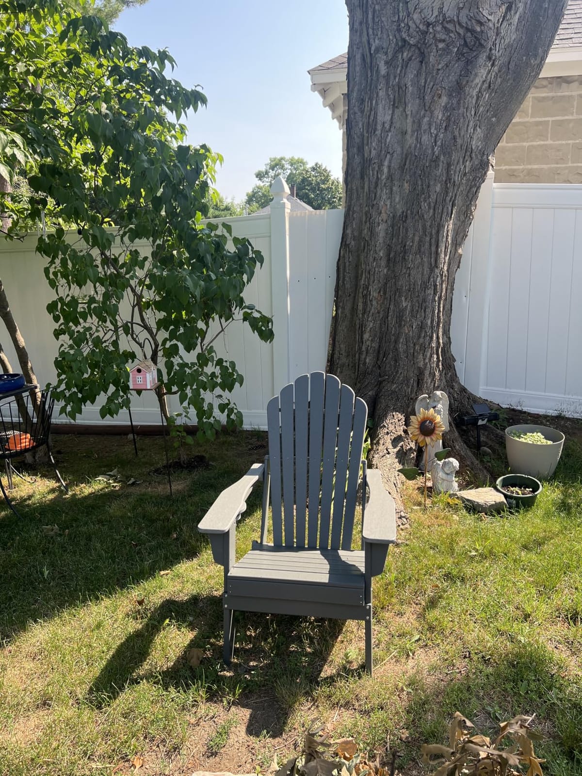 Plawdlik Outdoor HDPE Folding Adirondack Chair Set of 4, High Back Wide Seat Patio Chair with Cup Holders, All-Weather Fire Pit Chair for Garden,Lawn,Poolside, Coffee customer photo 2