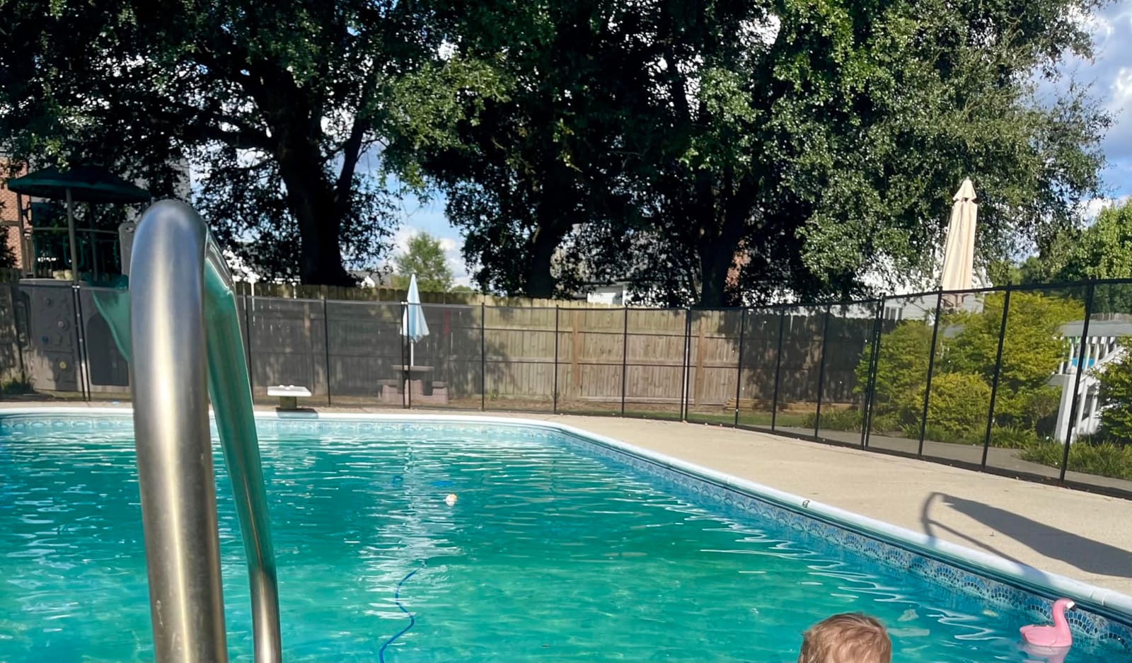 4×48FT Pool Fence, 350gsm Teslin Mesh Pool Safety Fence, Black customer photo 1