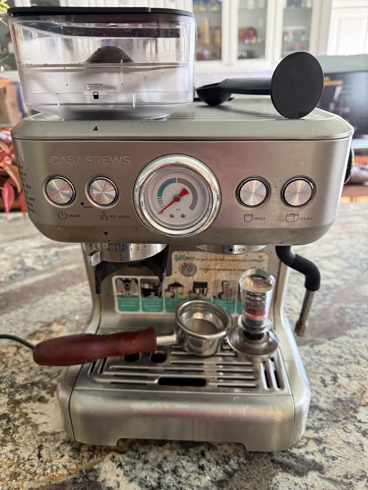 Electactic 15 Bar Espresso Machine with Grinder & Milk Frother, 58mm Expresso Coffee machines, Stainless Steel Coffee Maker for Cappuccino and Latte, Perfect for Home and Café Use-Dual Boiler customer photo 2