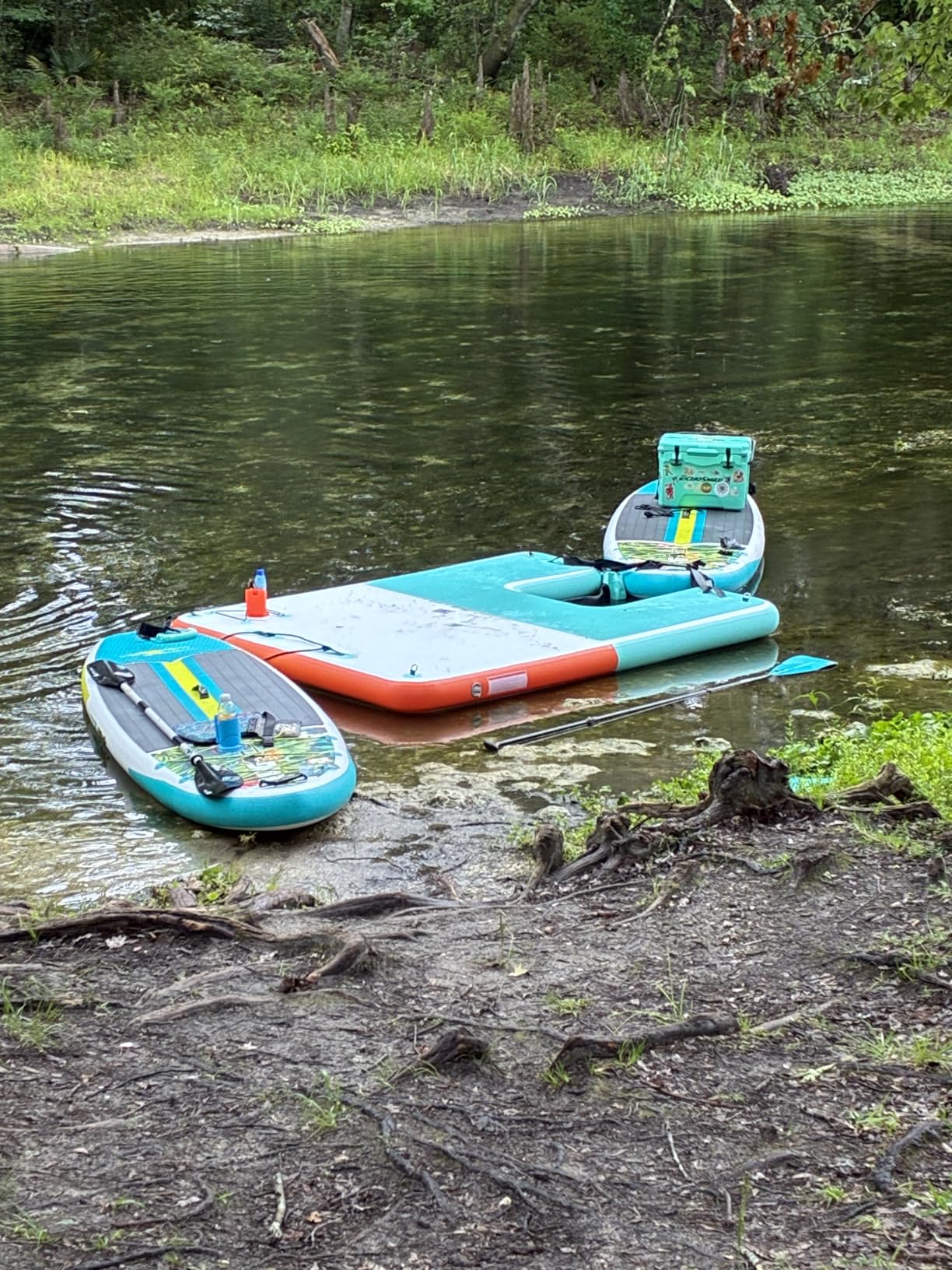 HeySplash Inflatable Floating Dock, 8×6ft Air Dock with Water Access Ramp customer photo 2