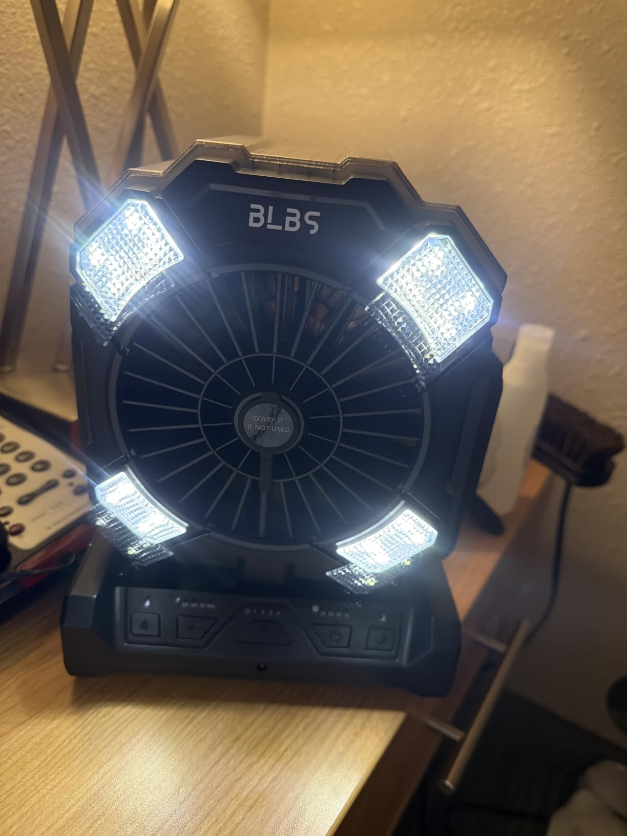 BLBS Misting Fan, Portable Camping Fan with 11oz Water Tank, 160Min Misting, 24000mAh Battery Powered Fans with 4 Speeds, 4 Timers, Light & Hook, Must-Have for Camping, Fishing, Beach & Hiking customer photo 1