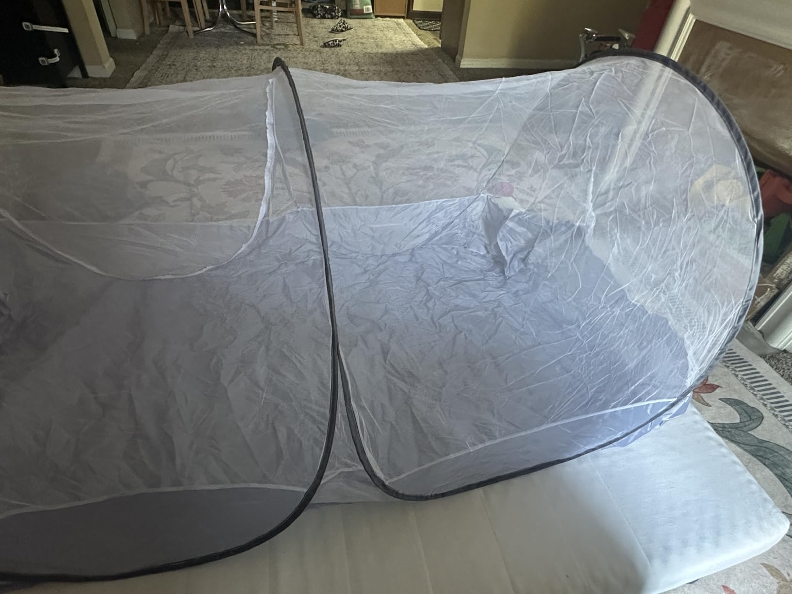 Extra Large Pop Up Mosquito Net, Soft, Comfortable, Sturdy Durable, and Breathable Mesh Tent, 78x 41x 31In, Foldable and Easy To Carry, Mosquito Net for Bed, Adult Bedroom, Travel, Camping, Beach, Jungle Sleeping customer photo 1
