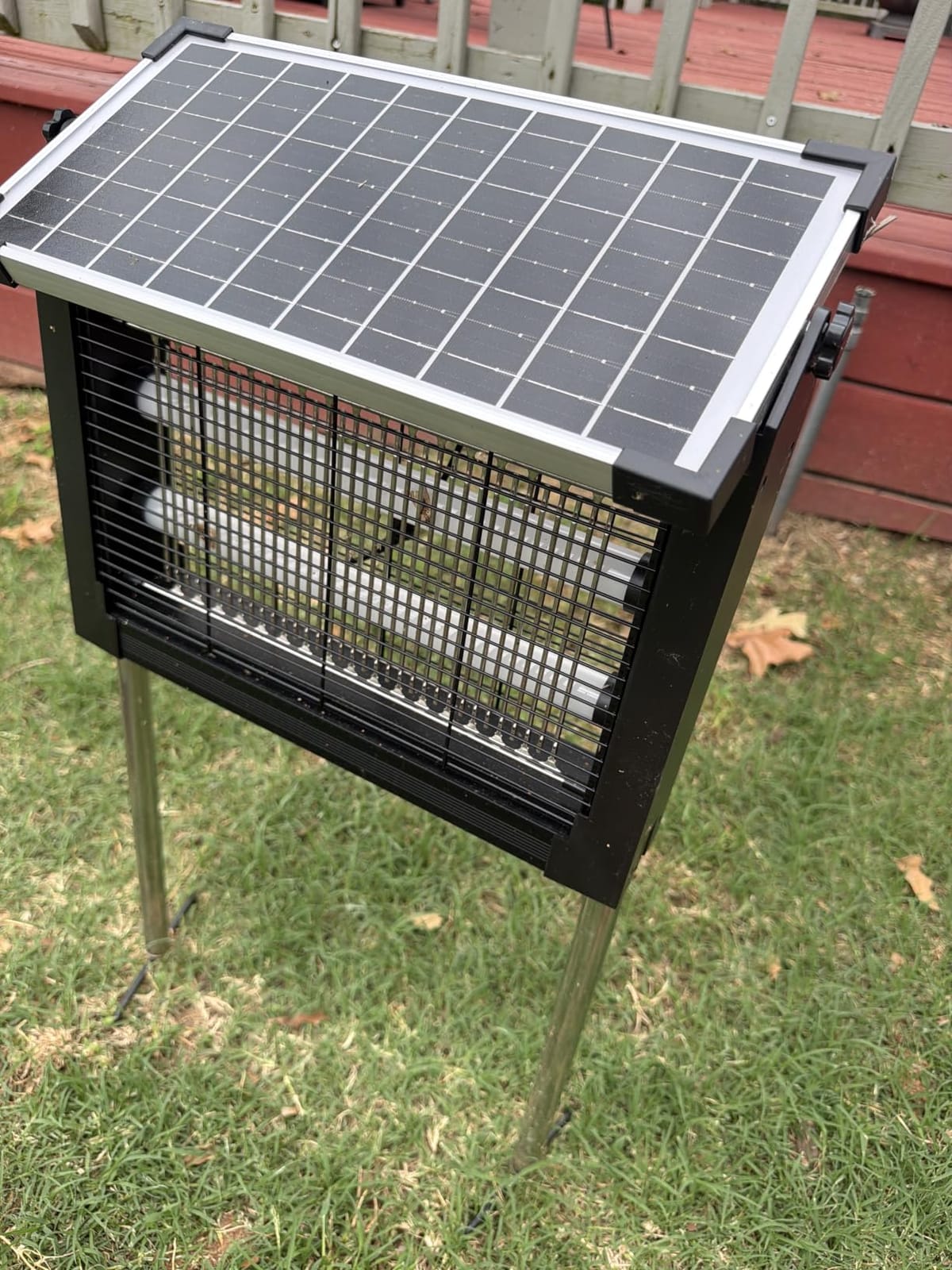 OnBeam Solar Bug Zapper Outdoor, Dual Solar Powered 4500V Mosquito Killer customer photo 2