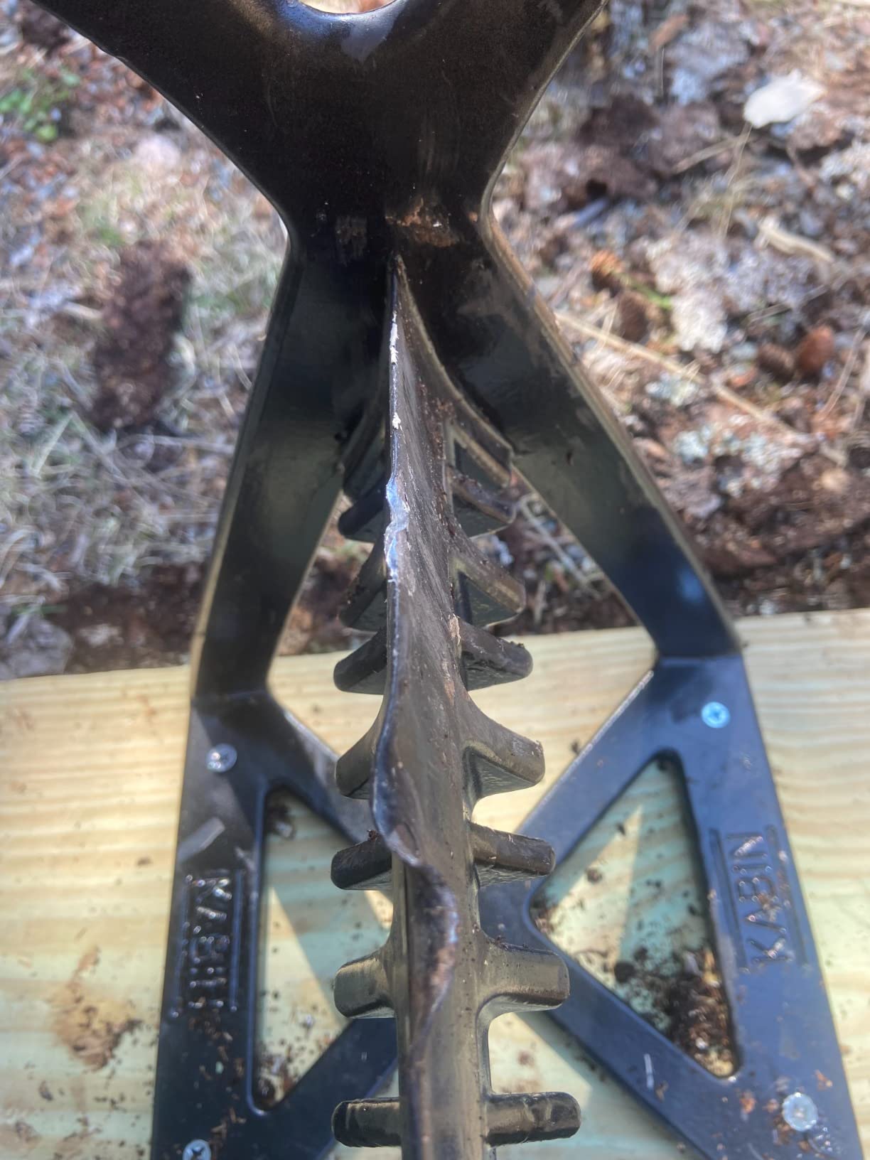 KABIN Kindle Quick Compact Log Splitter - Manual Splitting Tool - Steel Wedge Point Splits Firewood Like A Boss Safely & Easily customer photo 1