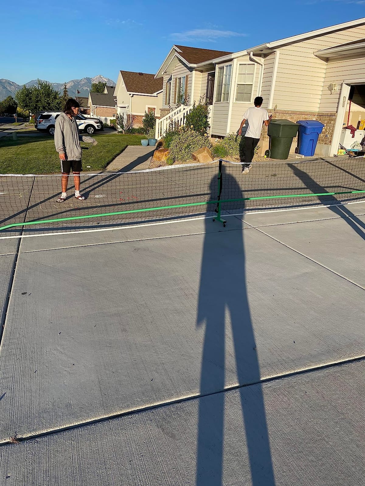 Fostoy Pickleball Net, Pro Aluminum Frame with Dual-Side Tensioning System | Locking Wheels, 22FT Tournament Regulation Size, Portable with Carry Bag for Outdoor & Driveway customer photo 1