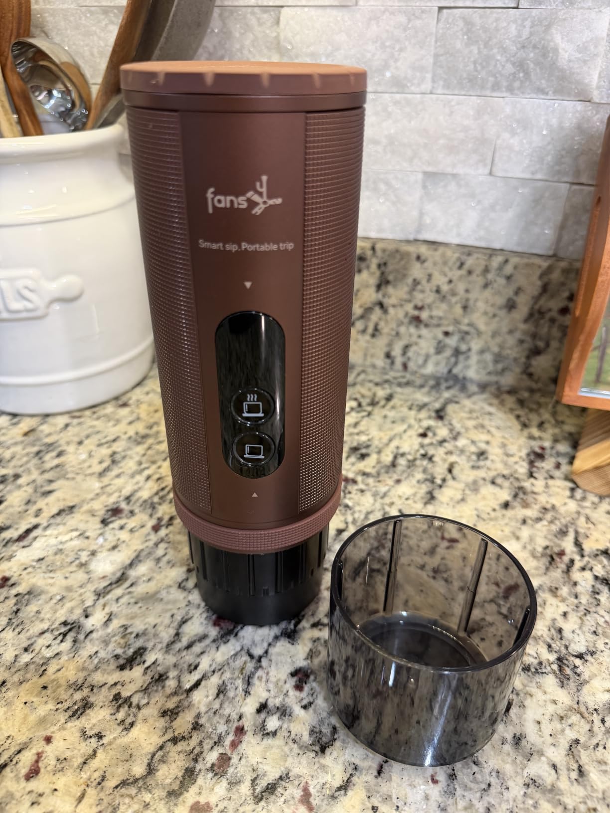 Portable Coffee Machine: Electric Espresso Machine - Portable Coffee Maker for Travel,Camping,Car - Rapid Heating - 8 Cups of Coffee Per Full Charge - Compatible with Nespresso Capsules customer photo 1