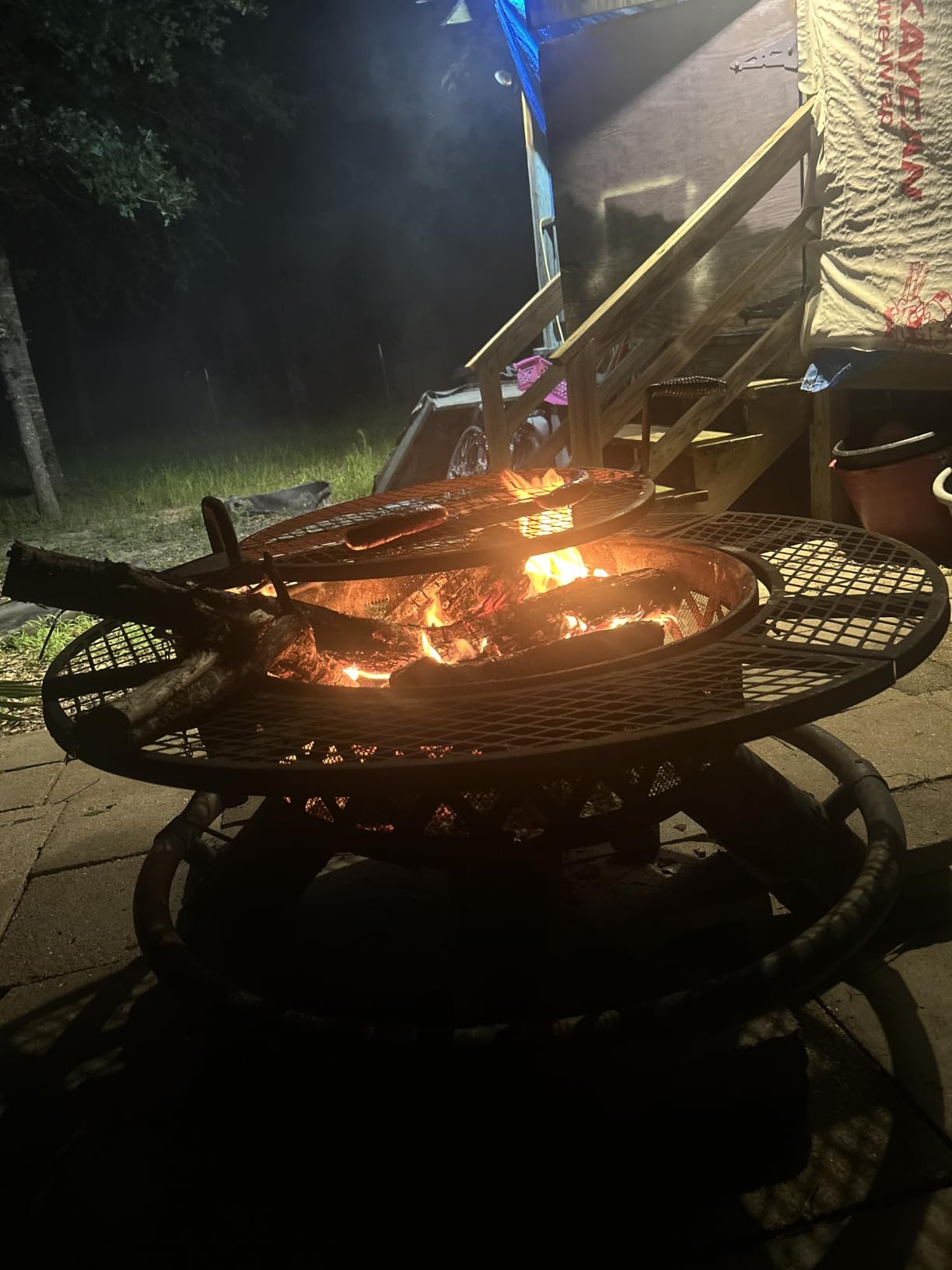 OutVue 42 Inch Smokeless Fire Pit with 2 Grills, Large Firepits for Outside customer photo 2