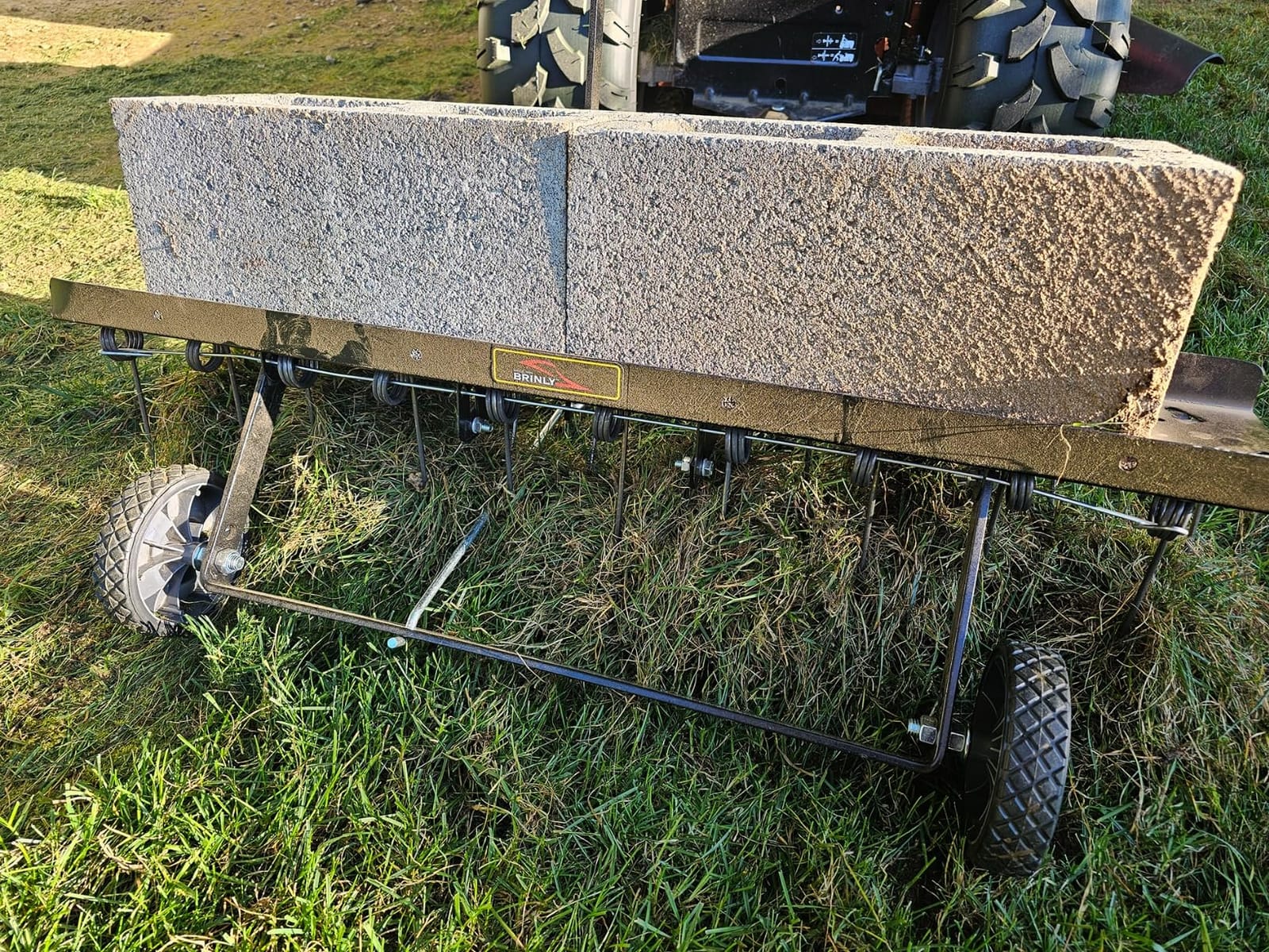 Brinly DT2-40BH2-P Premium Tow Behind Dethatcher with Pre-Assembled Tines, 40