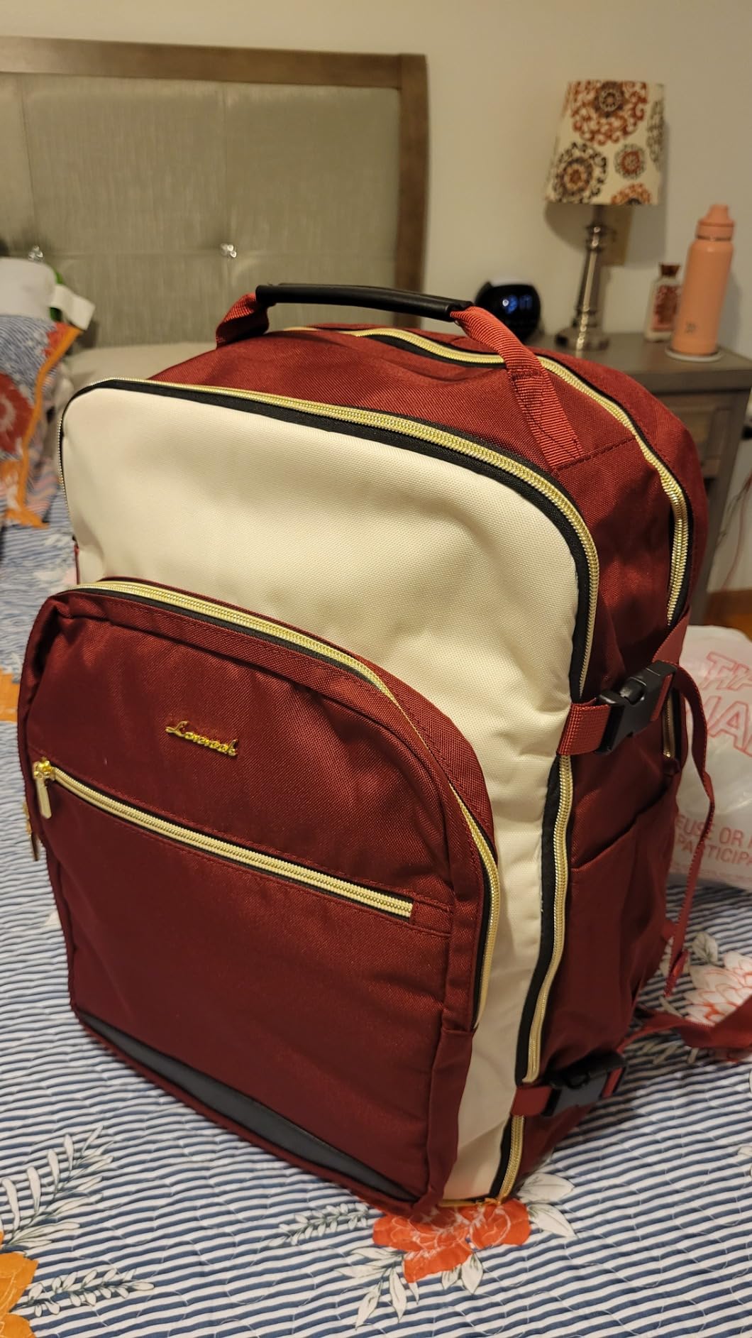 LOVEVOOK Rolling Backpack for Women, 40L Carry On with Wheels, 15.6'' customer photo 1