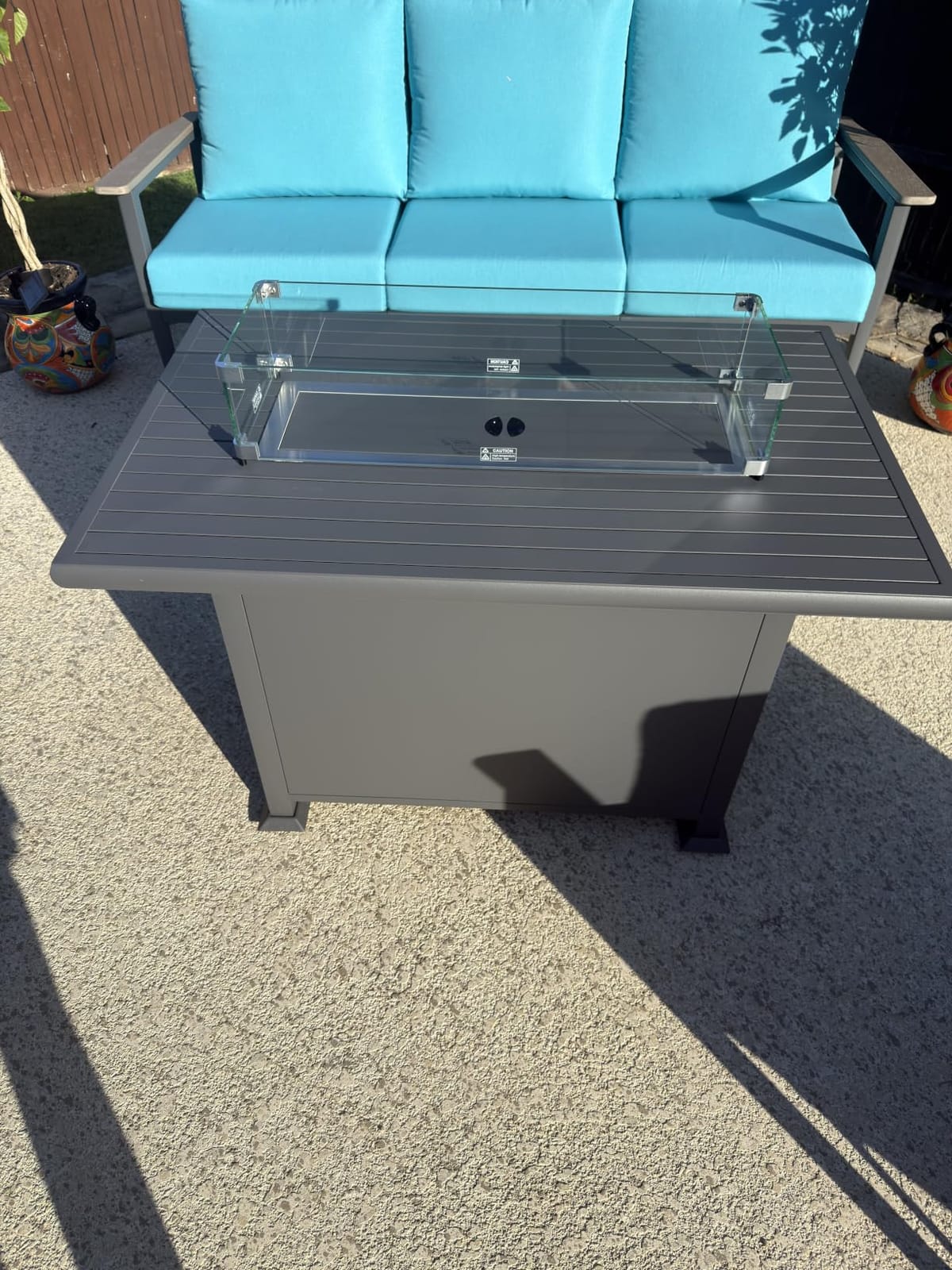 Aluminum Outdoor Patio Furniture Set with 5.1-Inch Cushions customer photo 1
