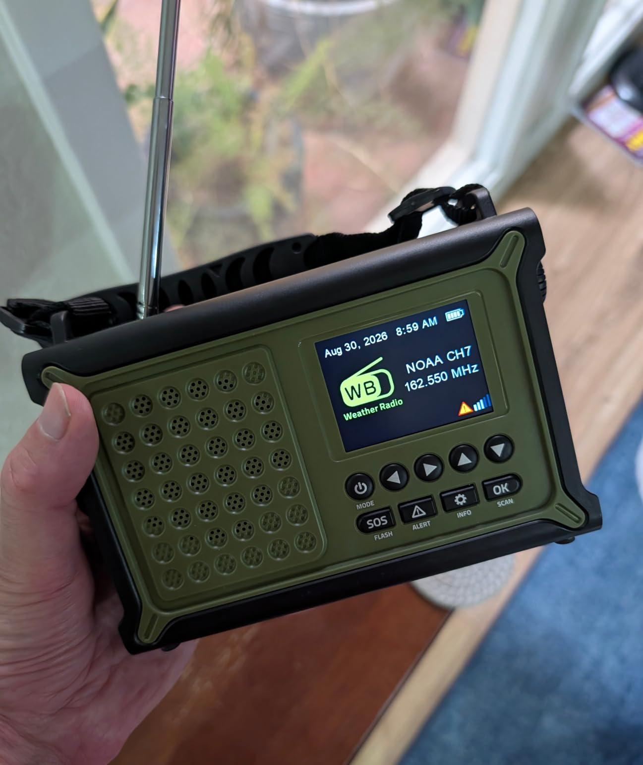 Mesqool S.A.M.E. NOAA Emergency Weather Radio with FM and 12000mAh Battery | S.A.M.E. County Alerts, 80+ Event Codes, 2.4