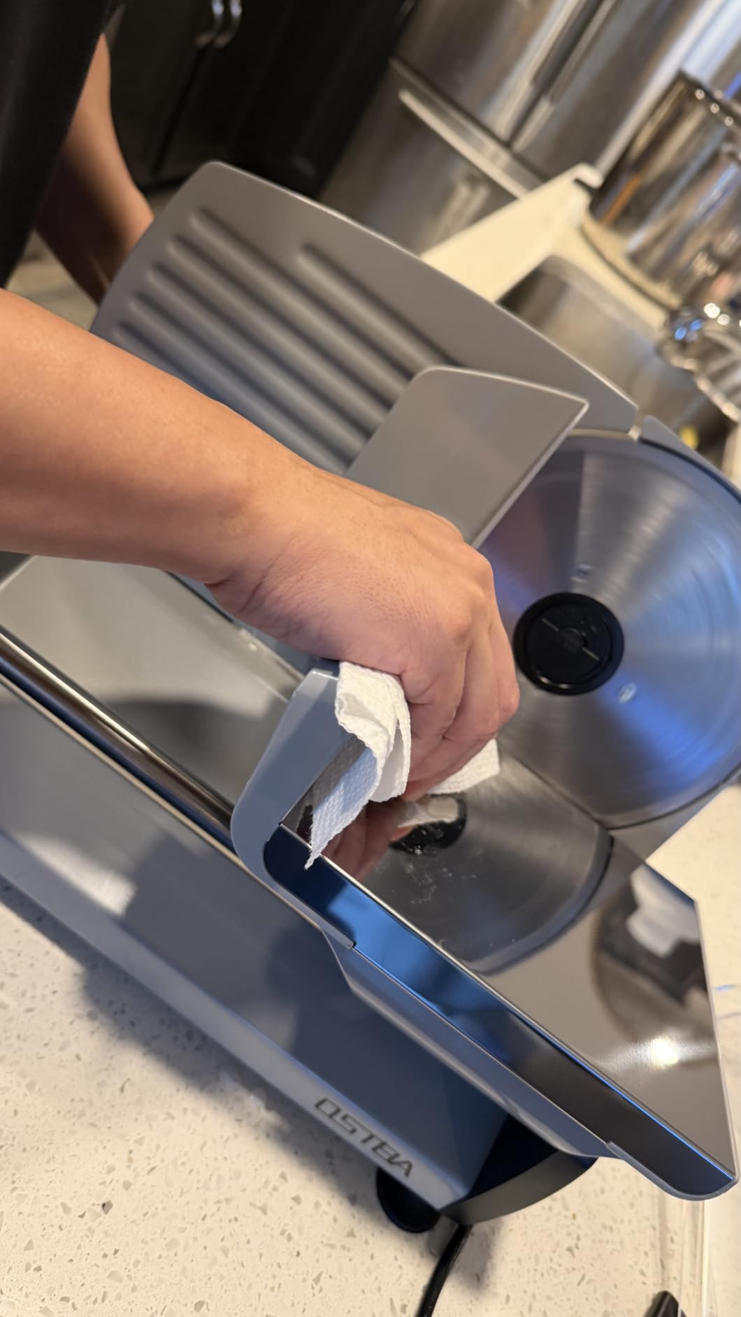 OSTBA Electric Meat Slicer, 2 Removable 7.5