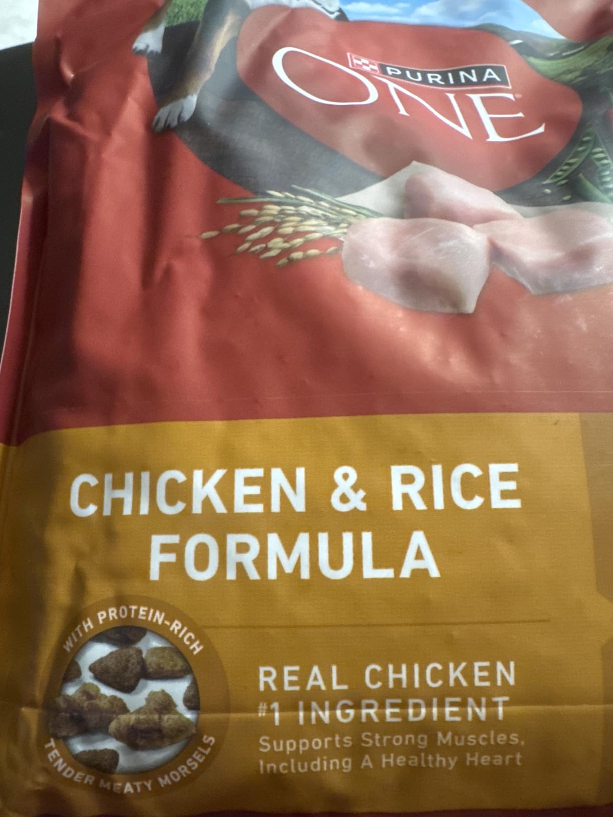 Purina ONE Chicken & Rice Formula Dry Dog Food, 8 lb Bag customer photo 2