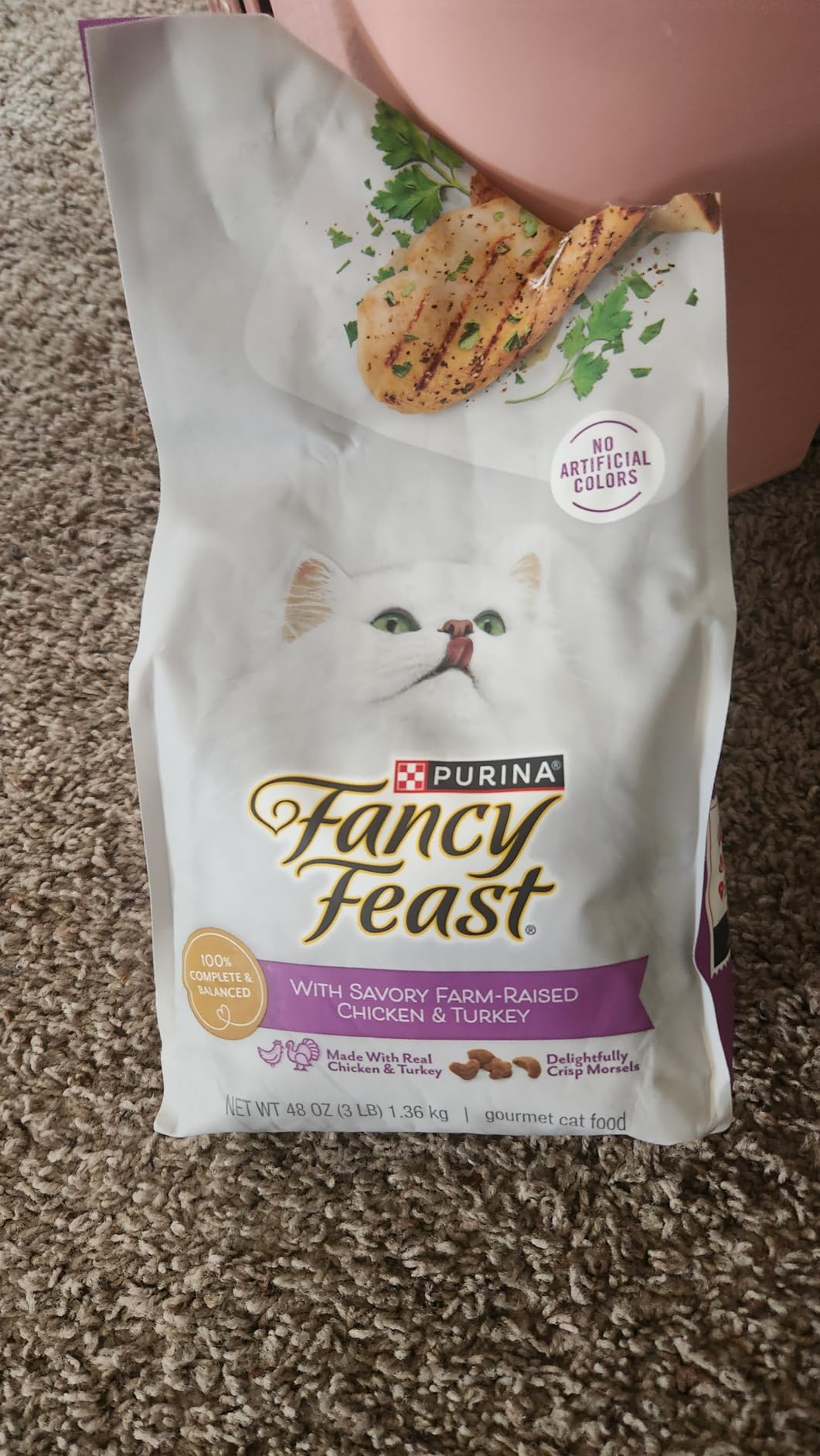 Fancy Feast Purina Savory Farm-Raised Chicken & Turkey Dry Cat Food 3lb Bag customer photo 2