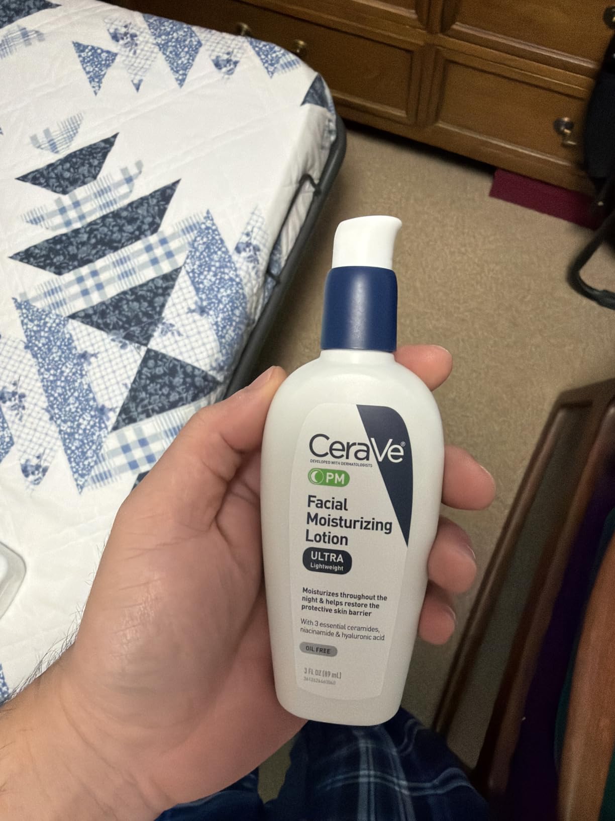 CeraVe PM Daily Facial Moisturizer, Skin Care for Dry Skin, Oil-Free, 3oz customer photo 2