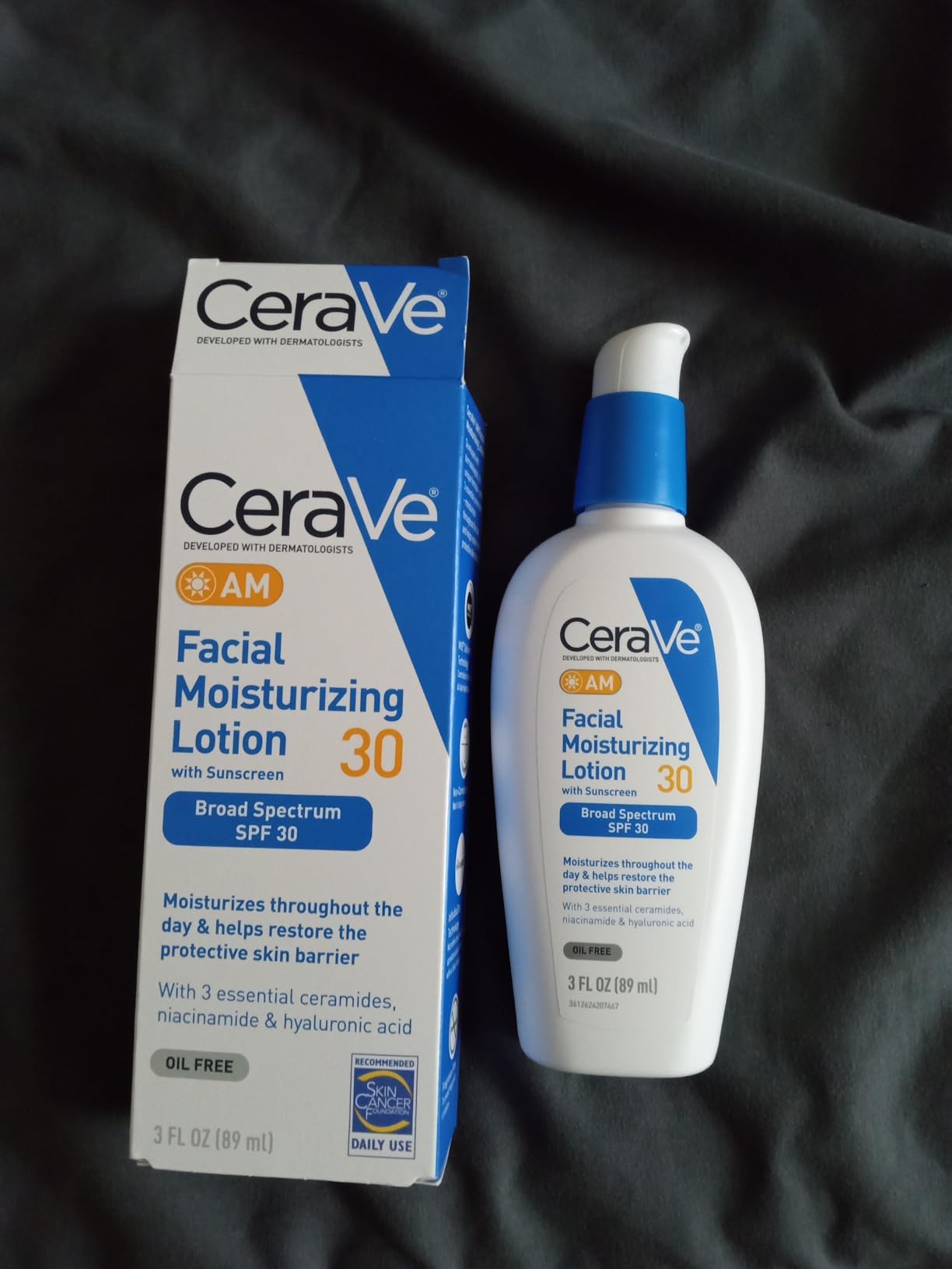 CeraVe AM Facial Daily Moisturizer, SPF 30 Face Sunscreen, 3oz customer photo 1