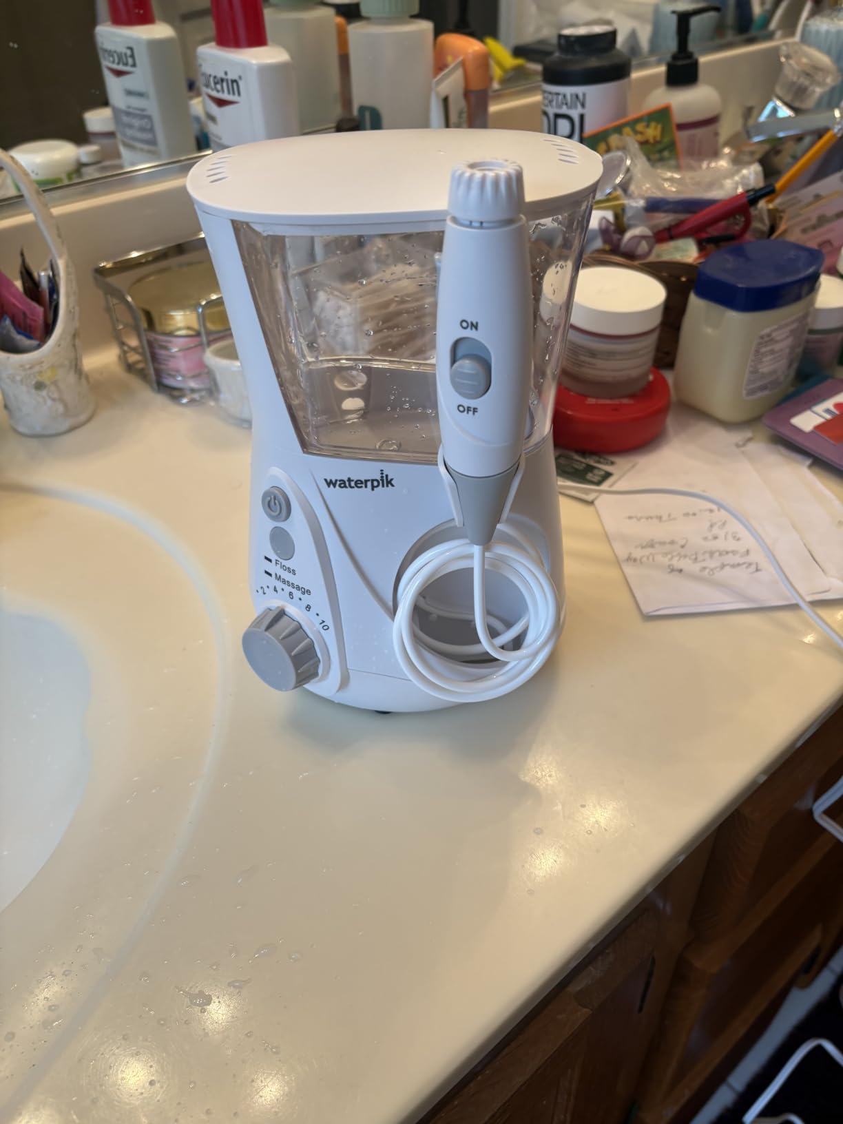 Waterpik Aquarius Countertop Water Flosser with 10 Settings, 7 Tips, White customer photo 1